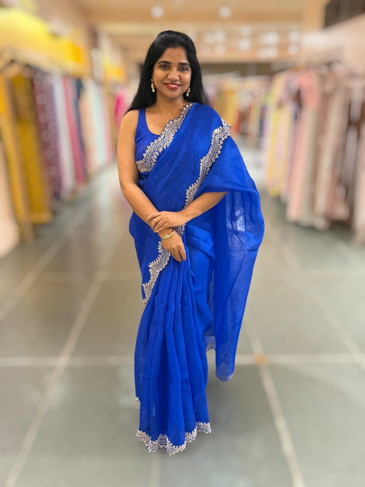 Pure Organza Handwork Saree with heavy Designer Blouse