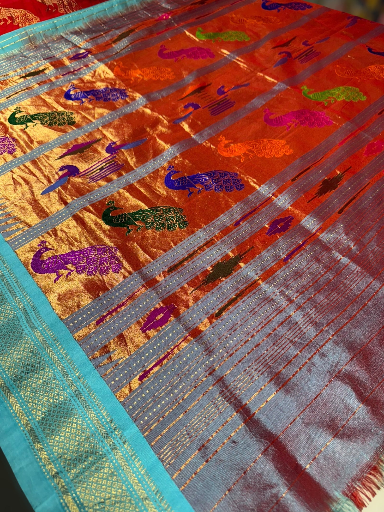 Pure handloom Bandhini paithani saree