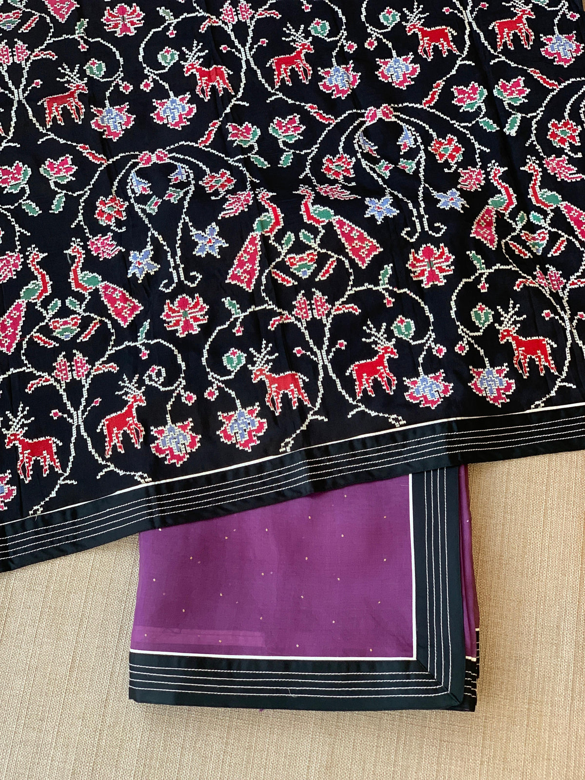 Winish purple Organza Saree with embroidered blouse