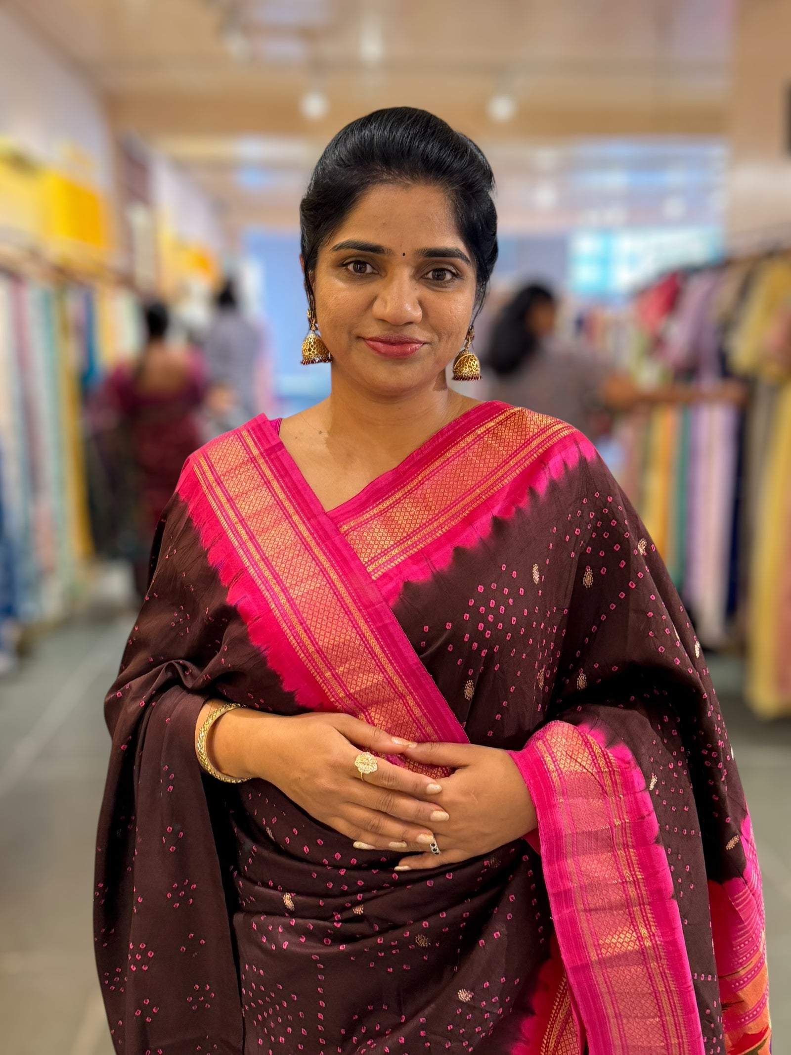 Pure handloom Bandhini paithani saree