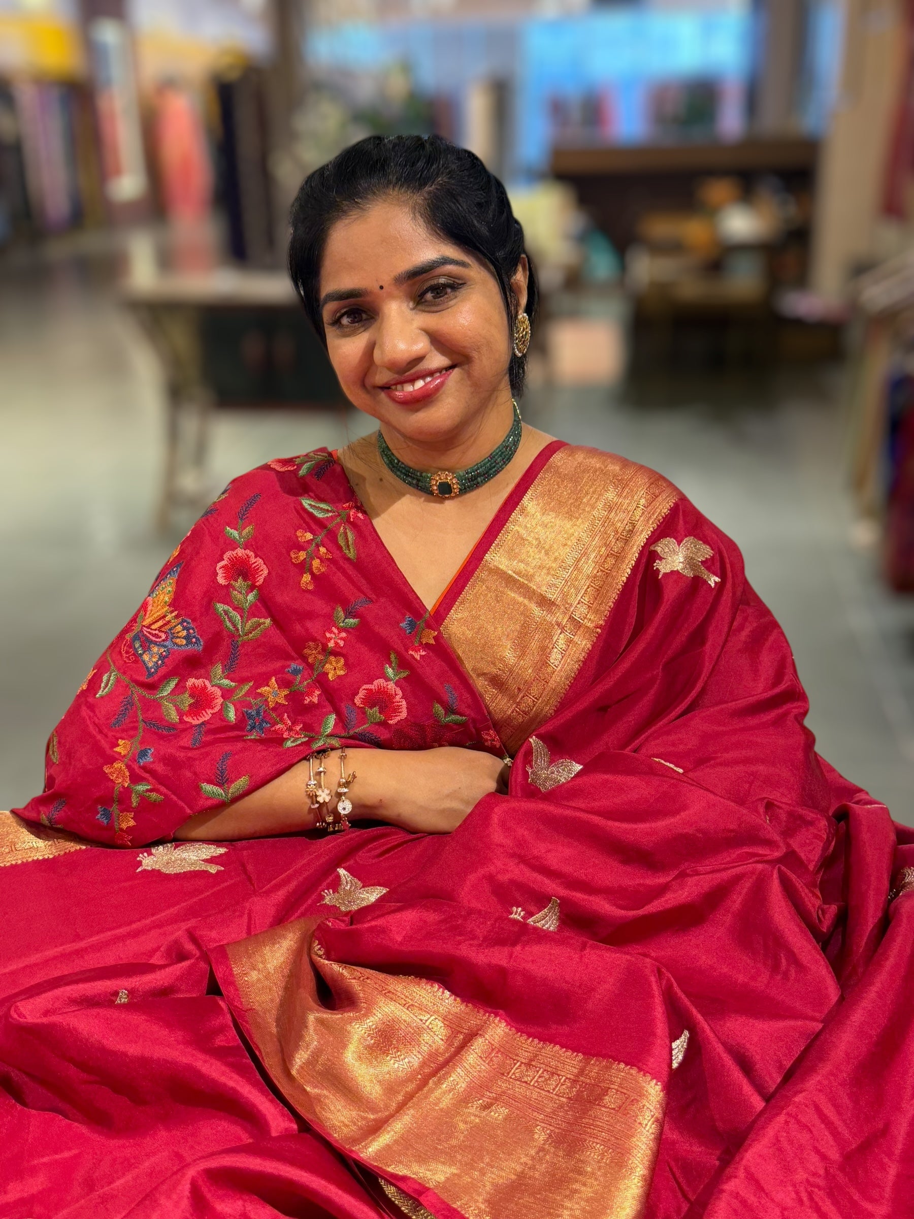 Burgundy Kanchi Soft Drape Saree