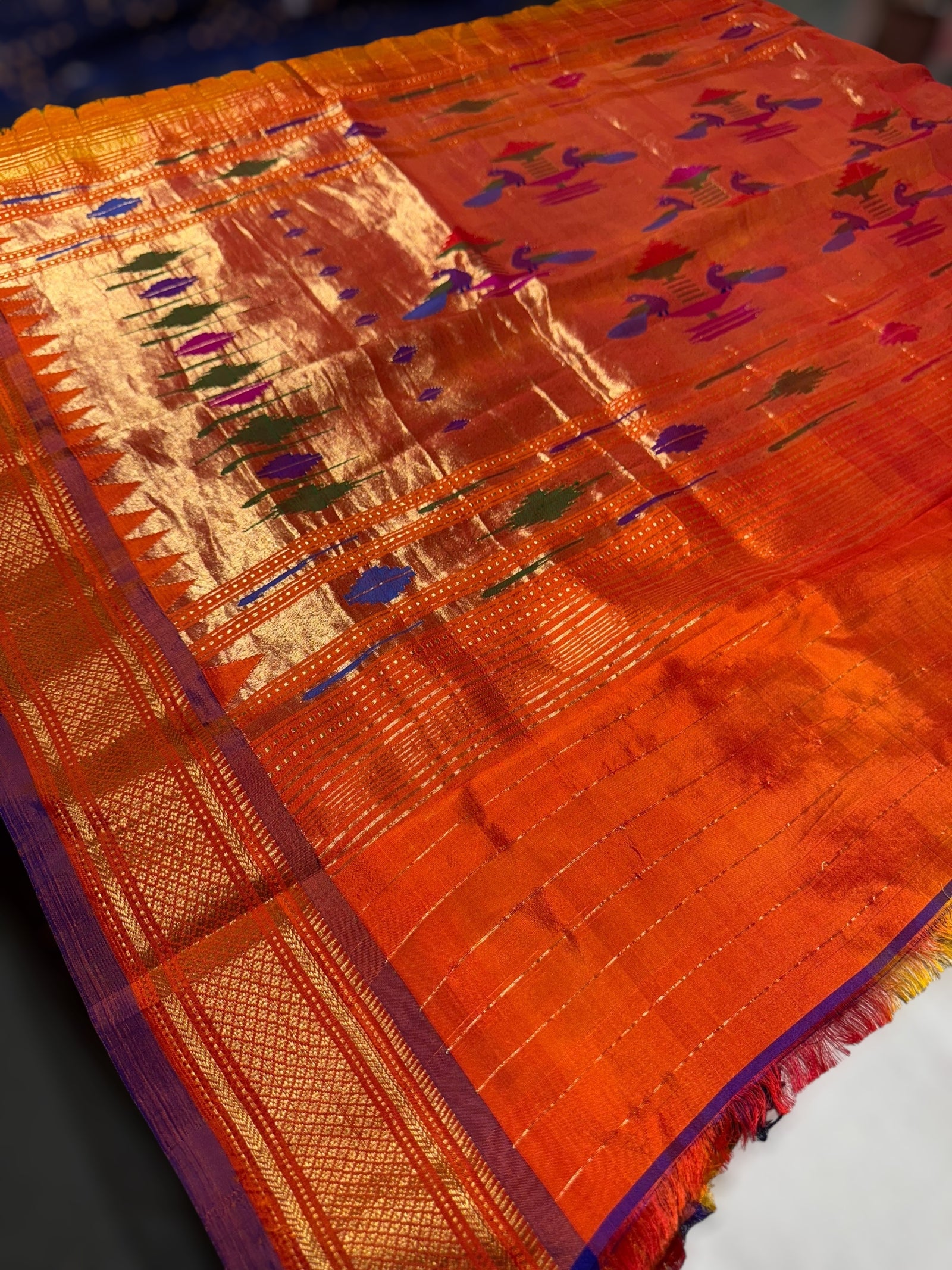 Pure handloom Bandhini paithani saree