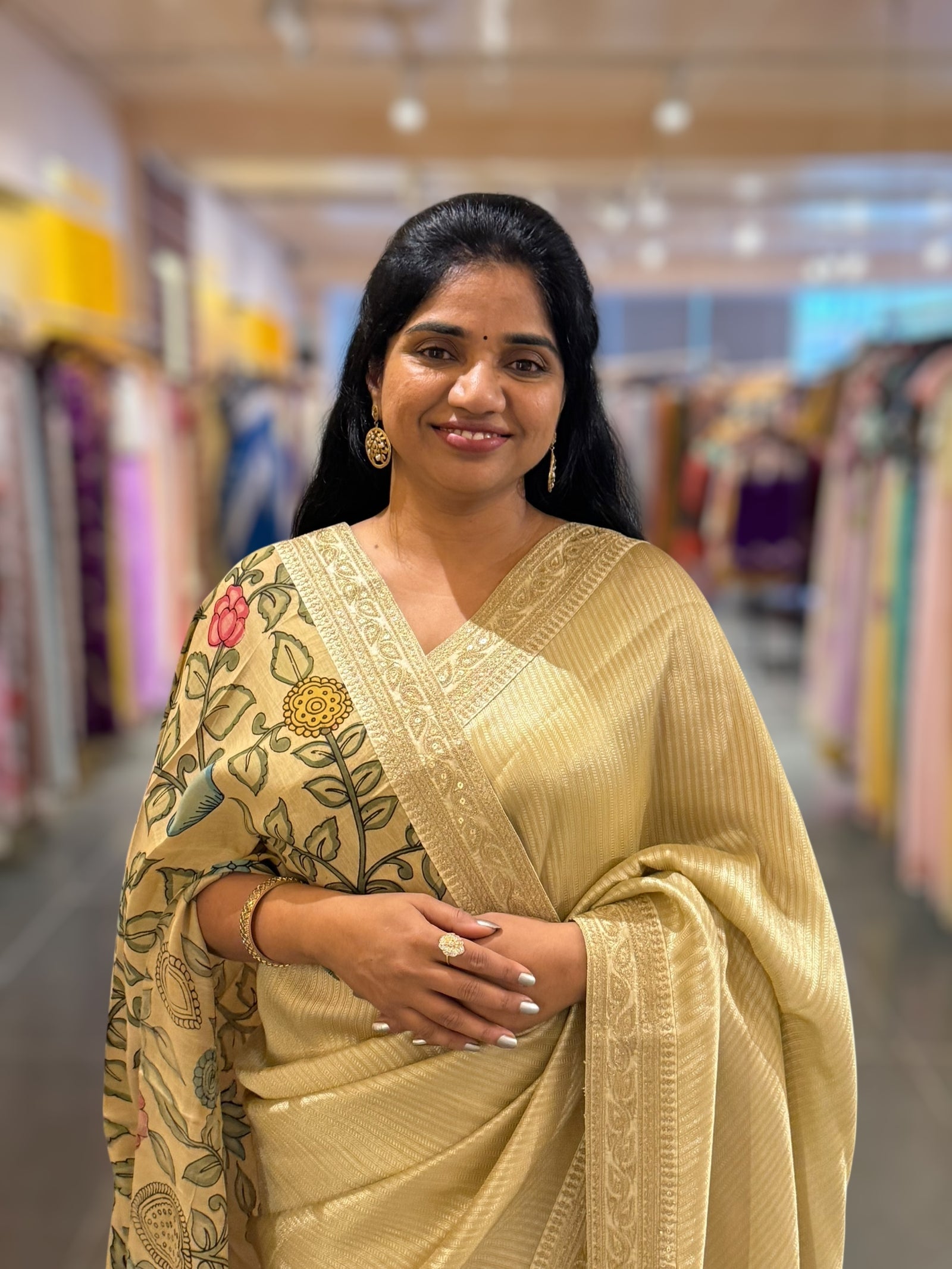 Ivory Banarasi brocade with sabyasachi borders and pen kalamkari Blouses
