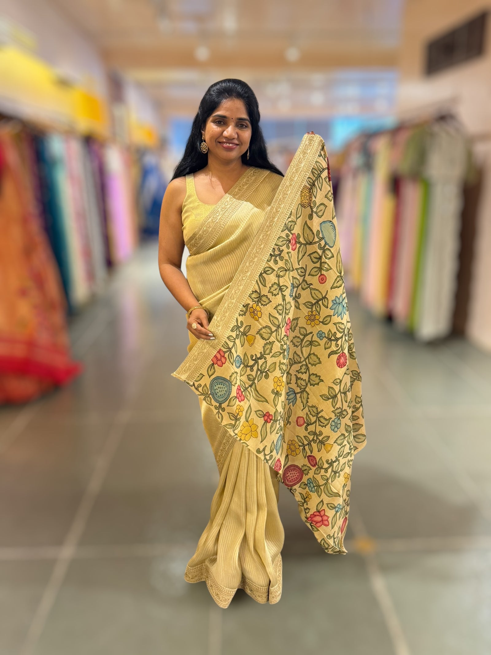 Ivory Banarasi brocade with sabyasachi borders and pen kalamkari Blouses