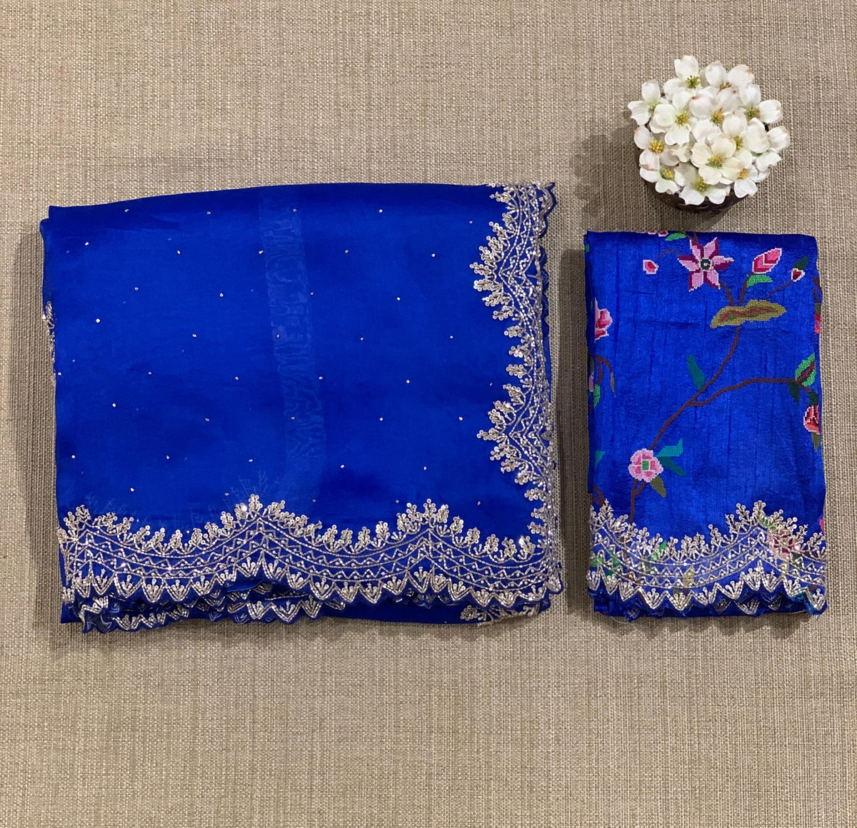 Pure Organza Handwork Saree with heavy Designer Blouse