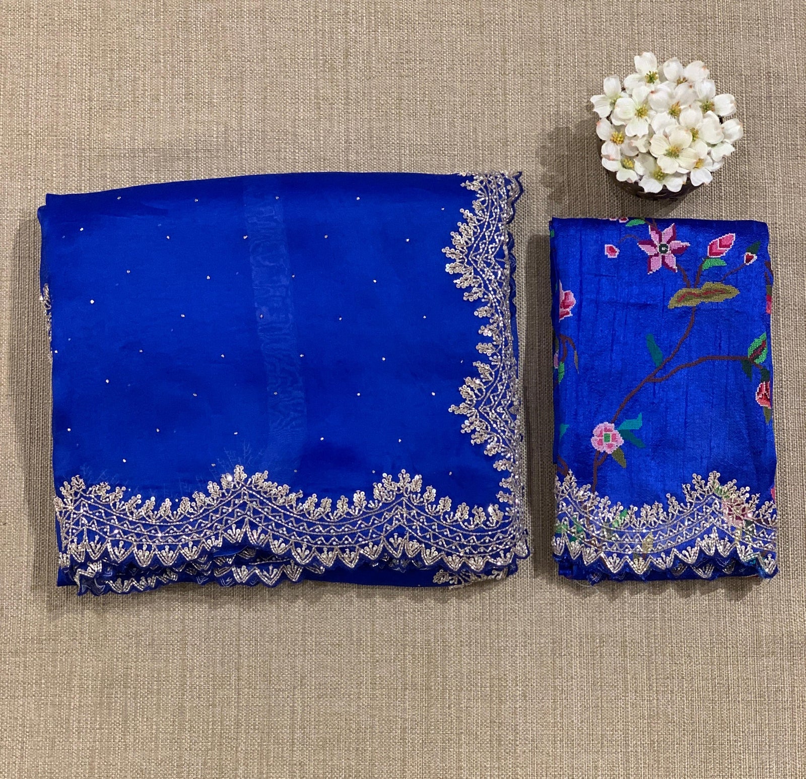 Pure Organza Handwork Saree with heavy Designer Blouse