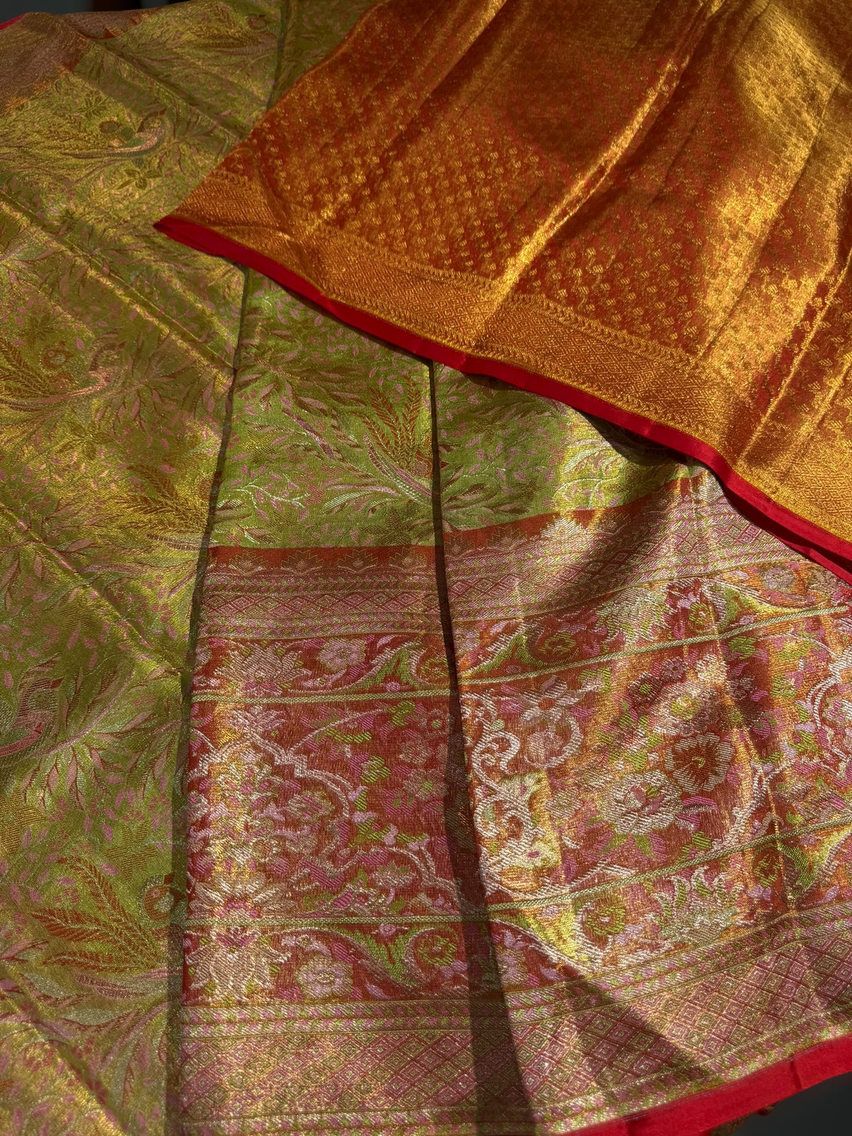Kanjeevaram Tissue meenakari saree