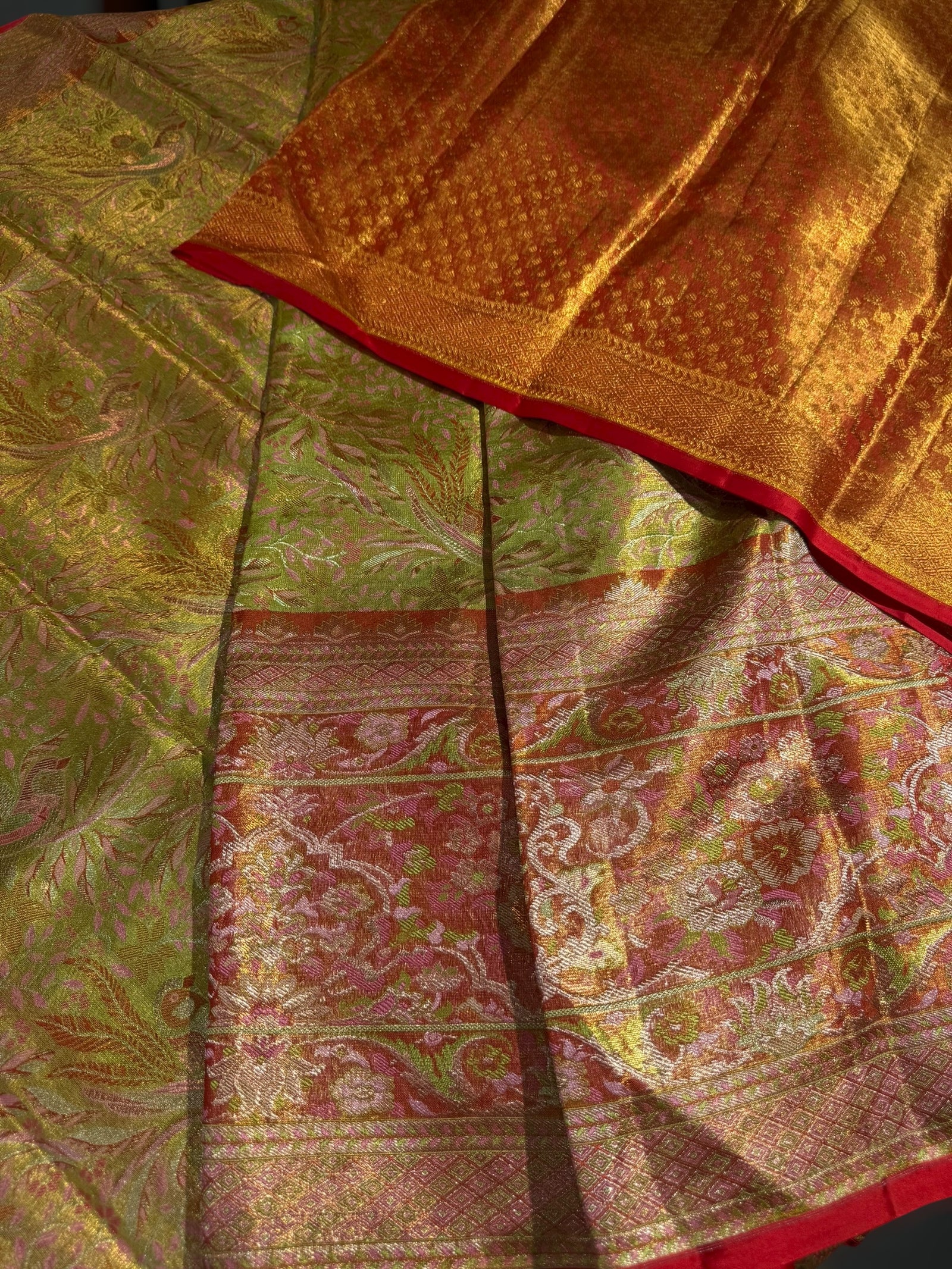 Kanjeevaram Tissue meenakari saree
