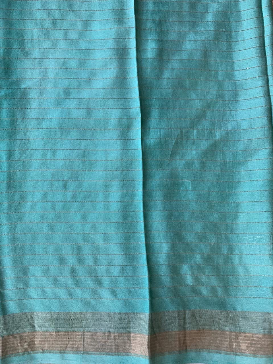 Black Checks Soft Silk with beautiful Skirt Border Peacock Print