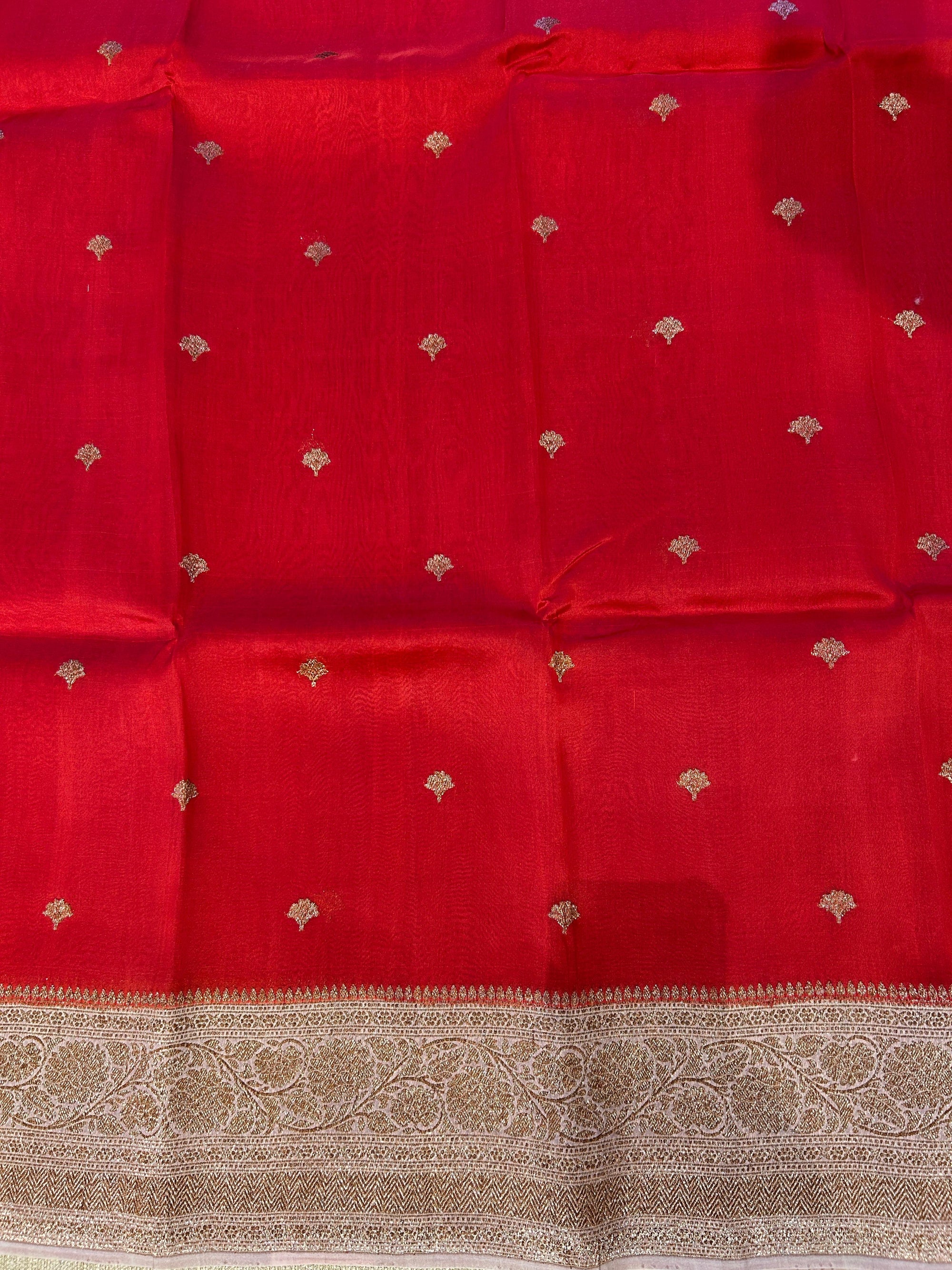 Pink and dusty mauve combo Pure Handloom premium Kora Banarasi Saree