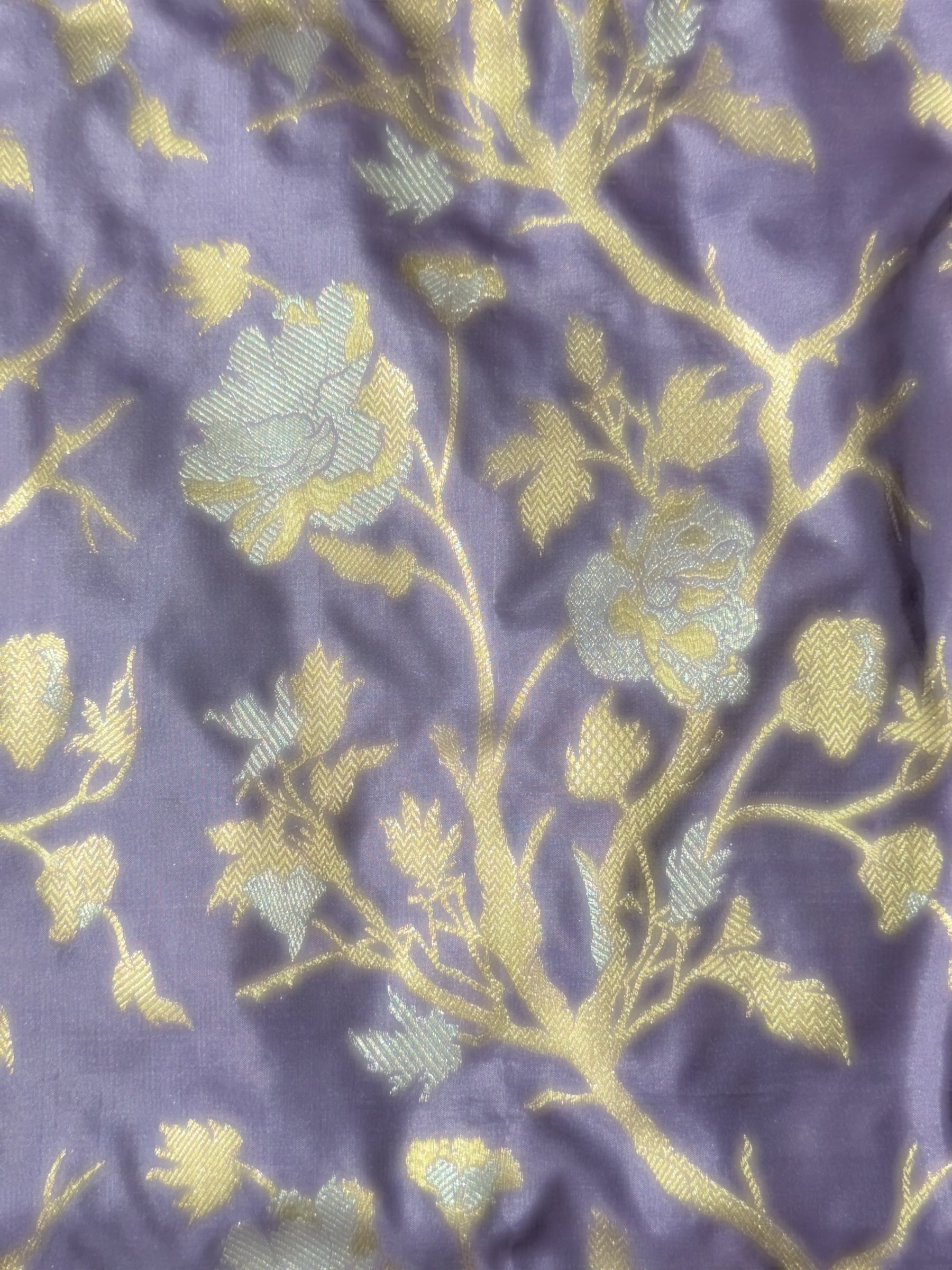Lilac Banarasi Ektara Silk Saree