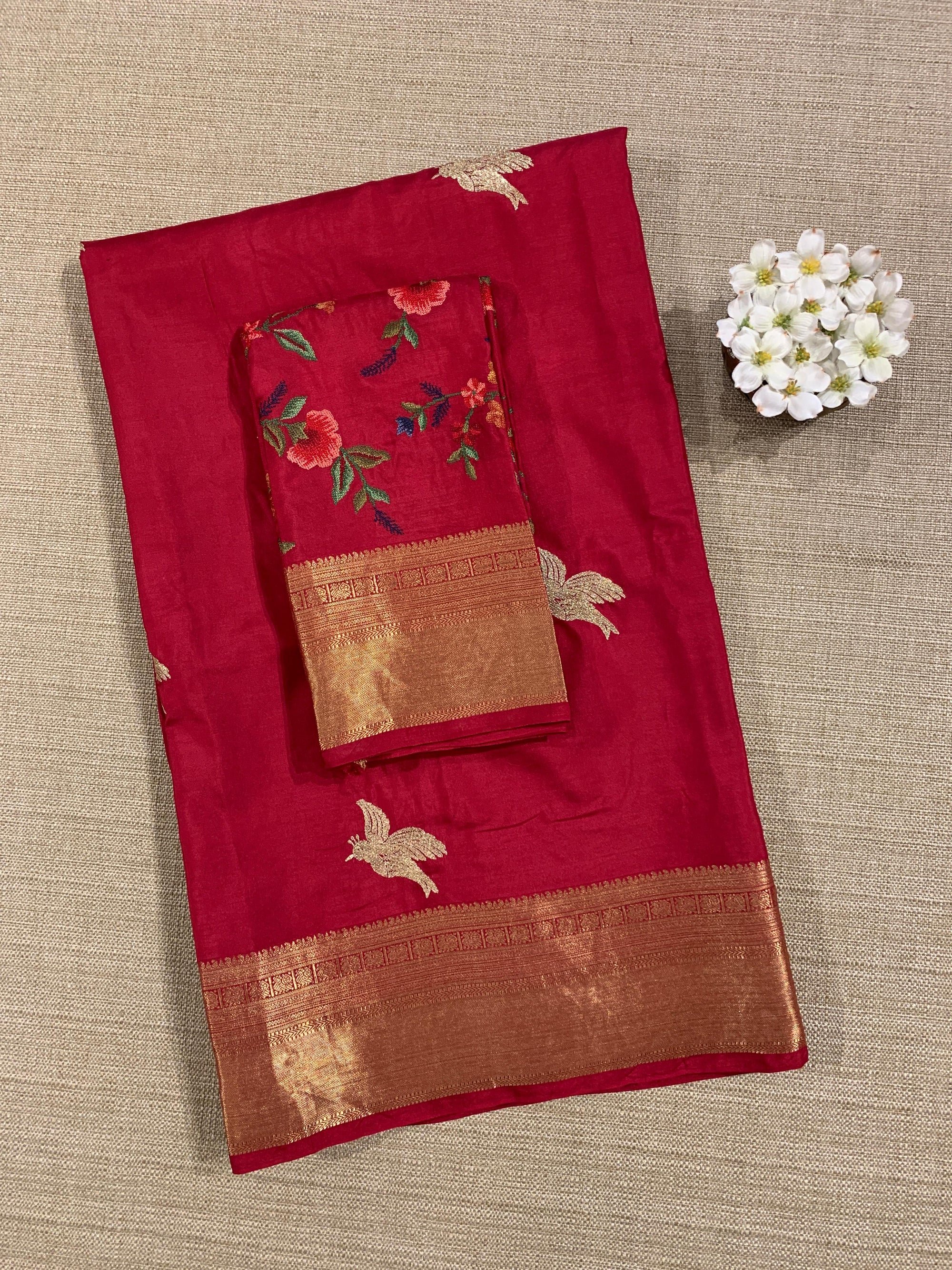 Burgundy Kanchi Soft Drape Saree