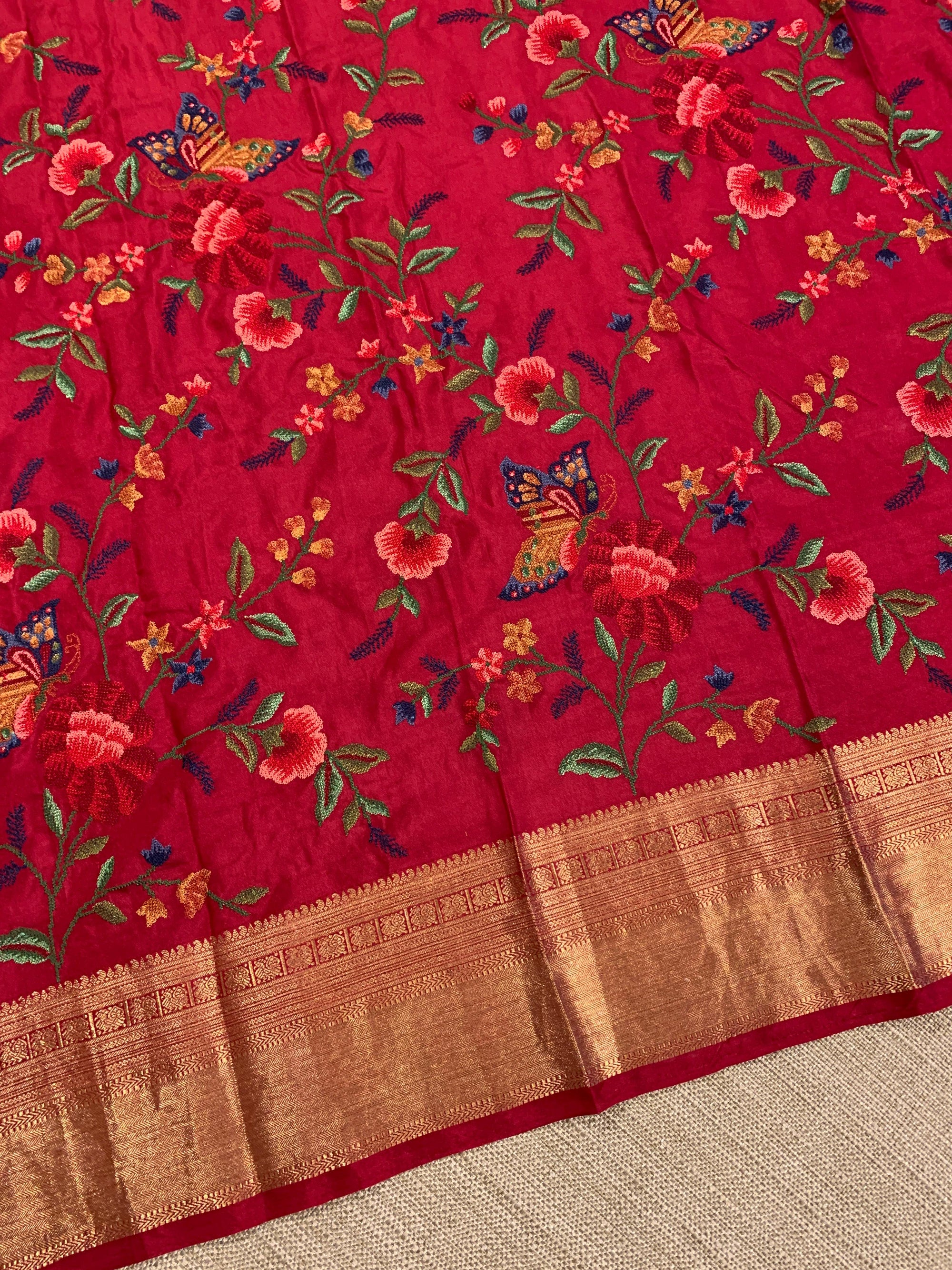 Burgundy Kanchi Soft Drape Saree