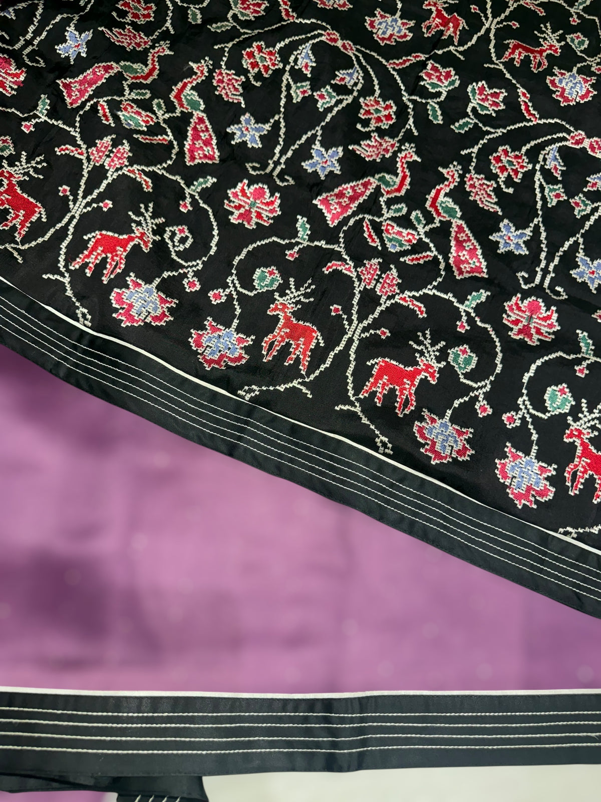 Winish purple Organza Saree with embroidered blouse