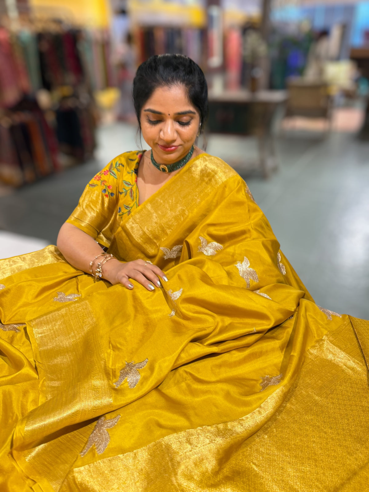Mustard Kanchi Soft Drape Saree