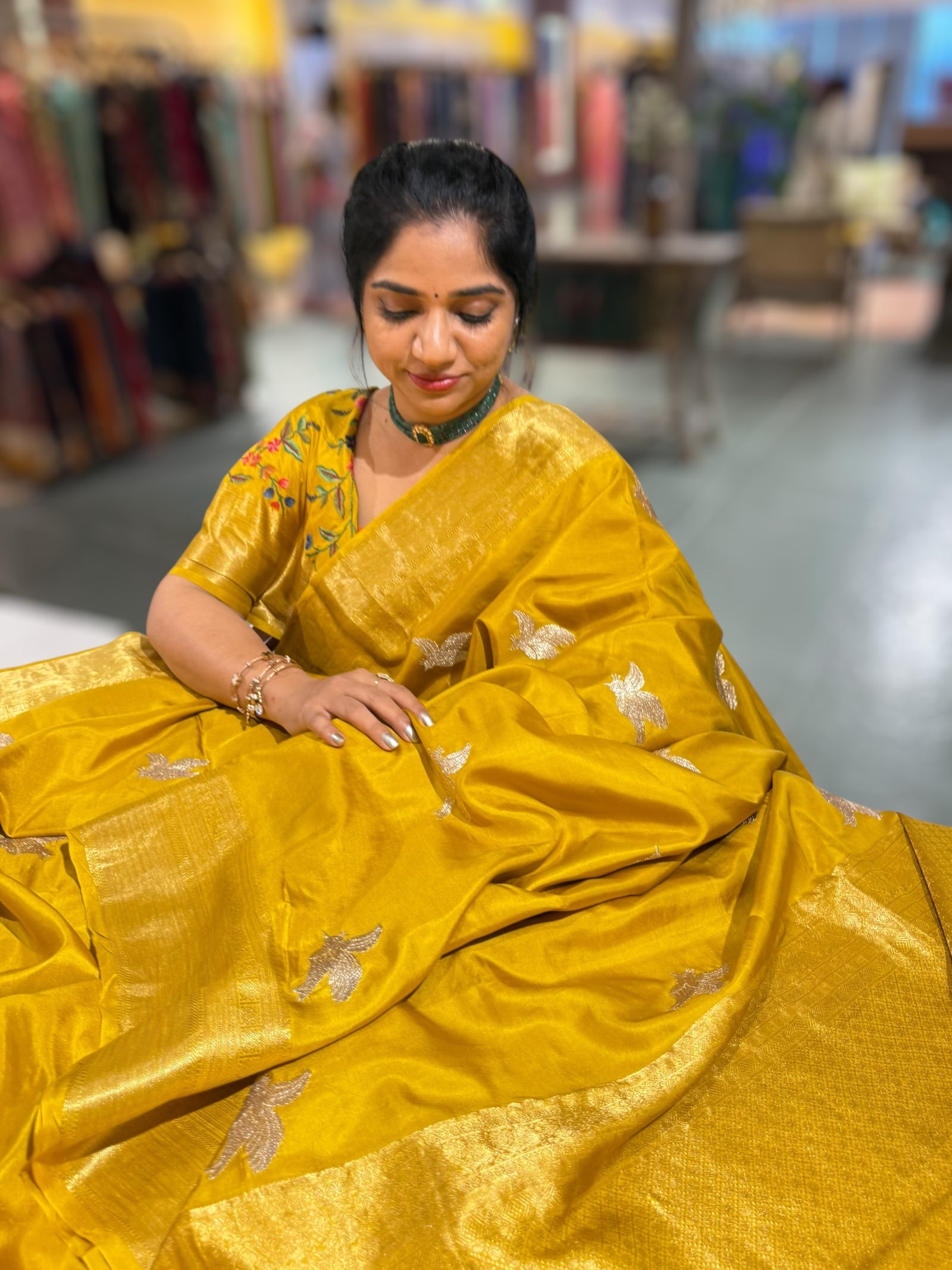 Mustard Kanchi Soft Drape Saree