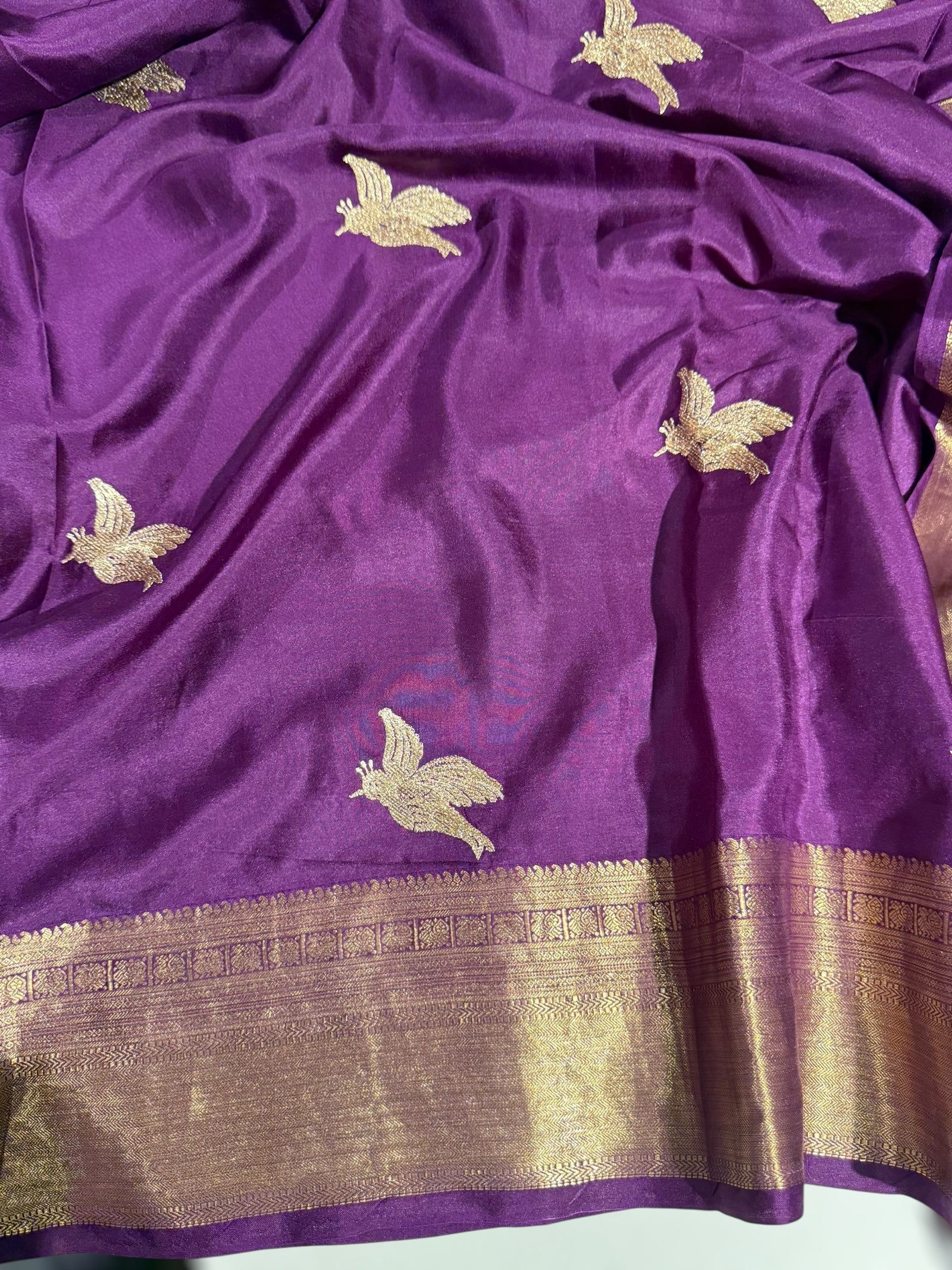 Brinjal Kanchi Soft Drape Saree
