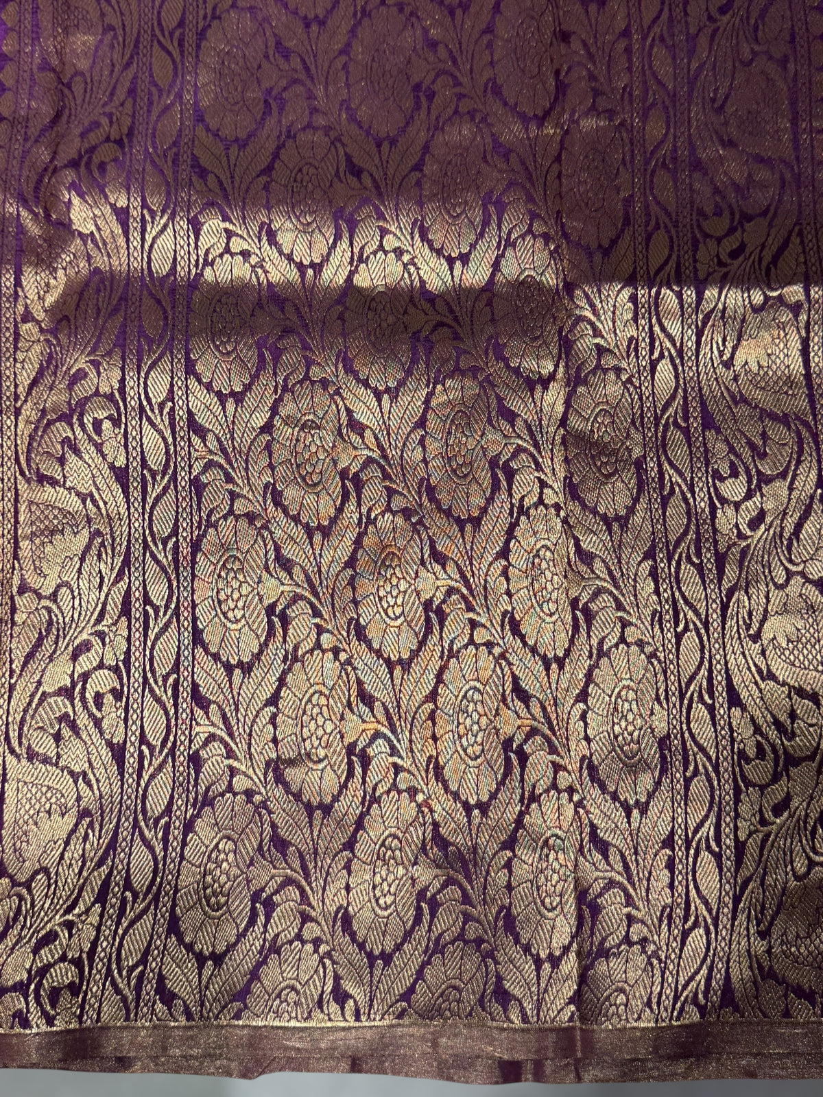 Purple Borderless Poona Silk Saree