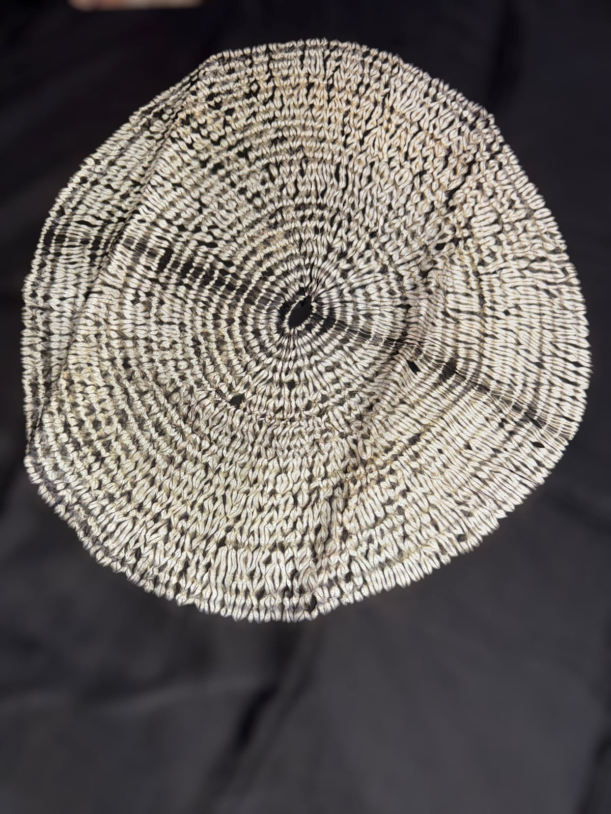 Black gajji silk saree with bandhini circular pallu