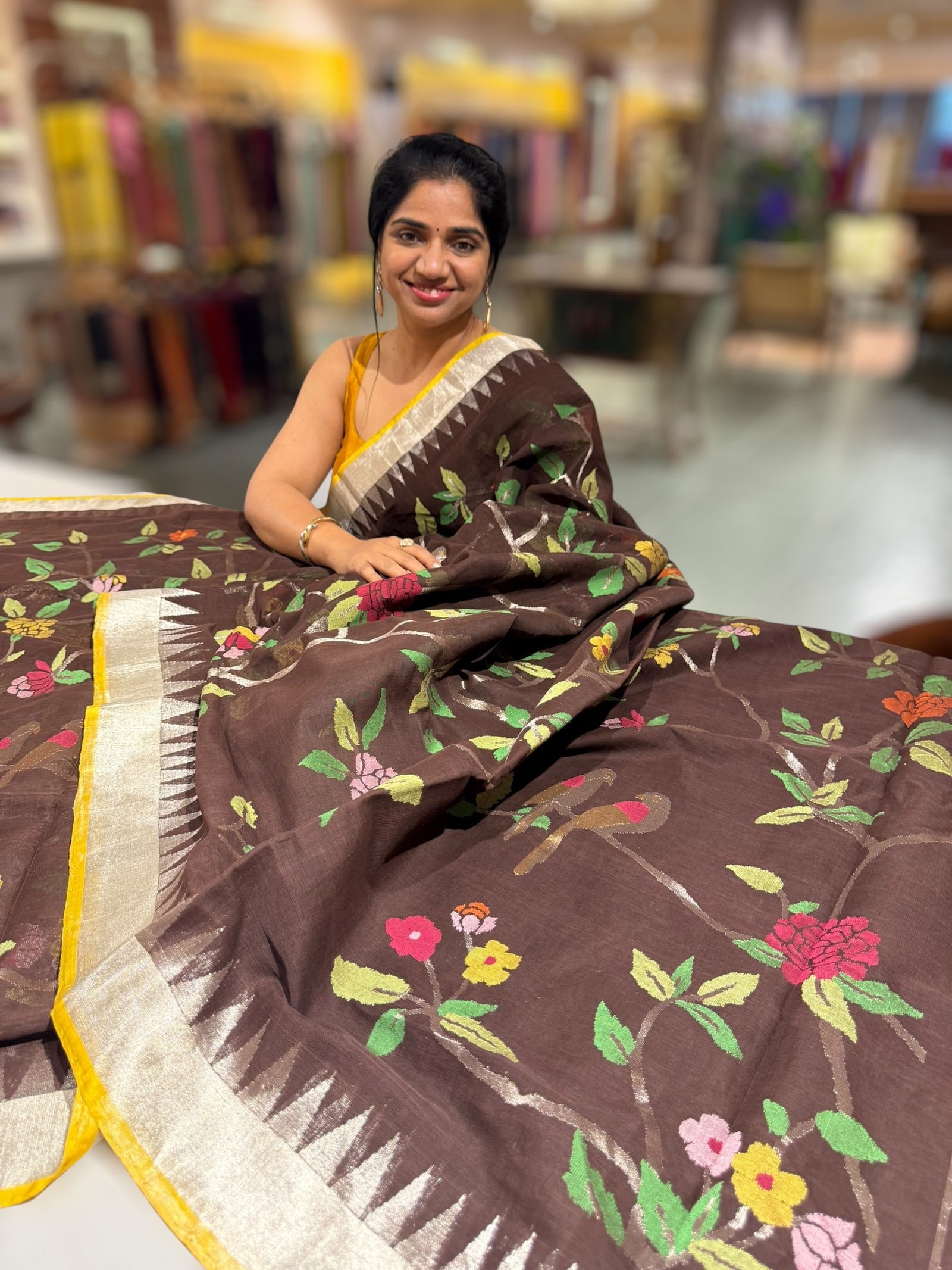 Ponduru Khadi allover Jamdani Saree