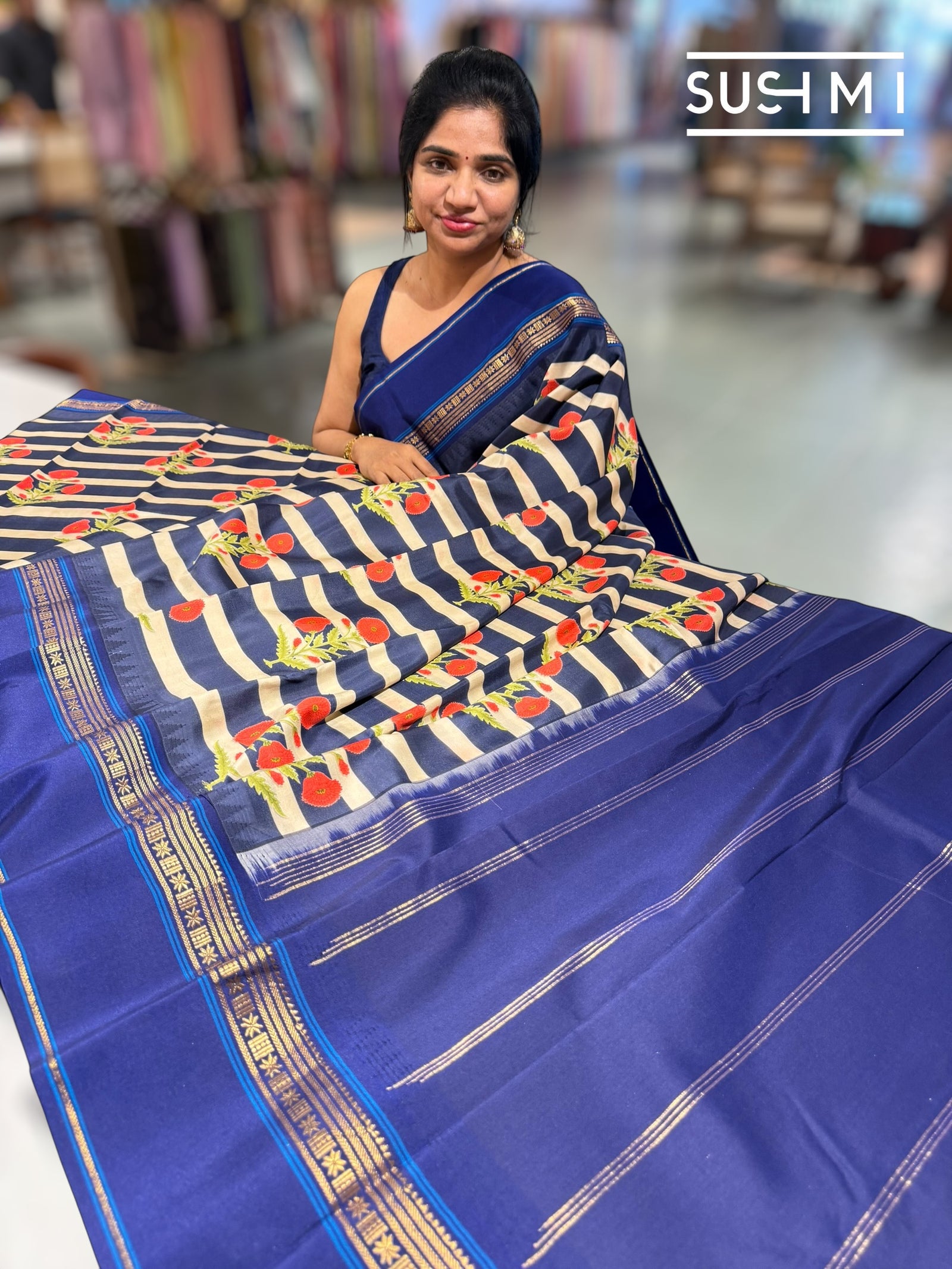Printed Kanjeevaram soft silk saree : S62F126