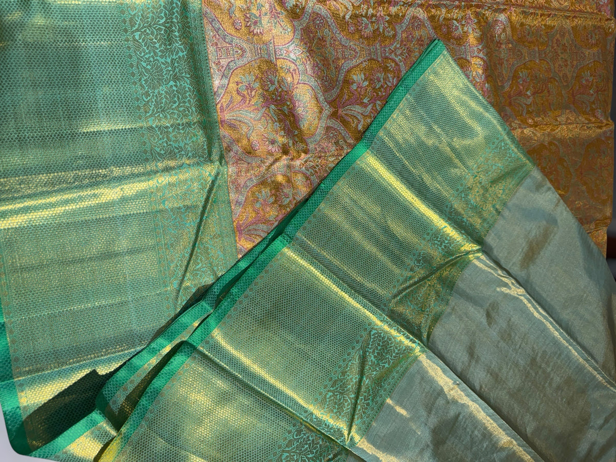 Kanjeevaram Tissue meenakari saree