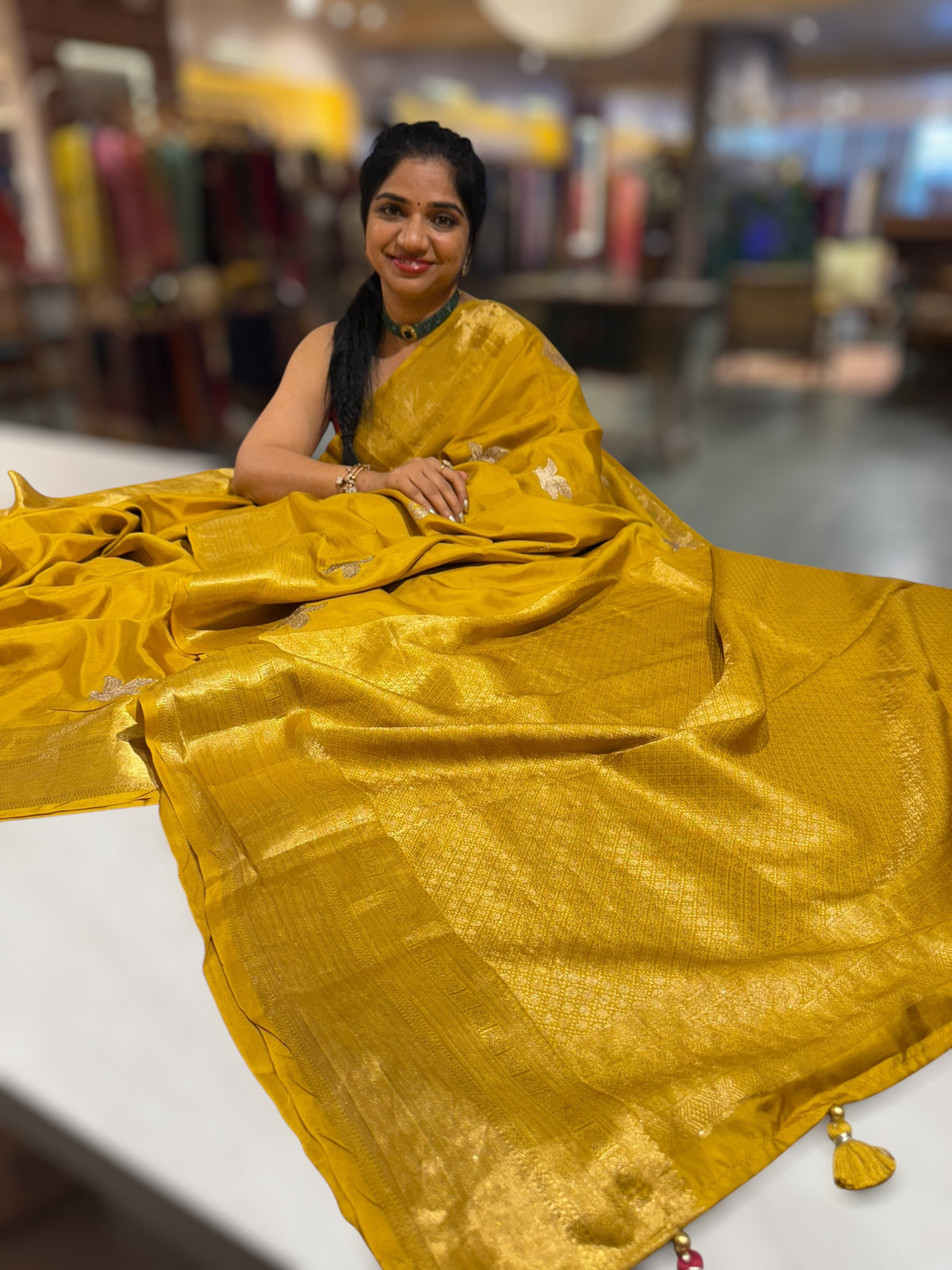 Mustard Kanchi Soft Drape Saree