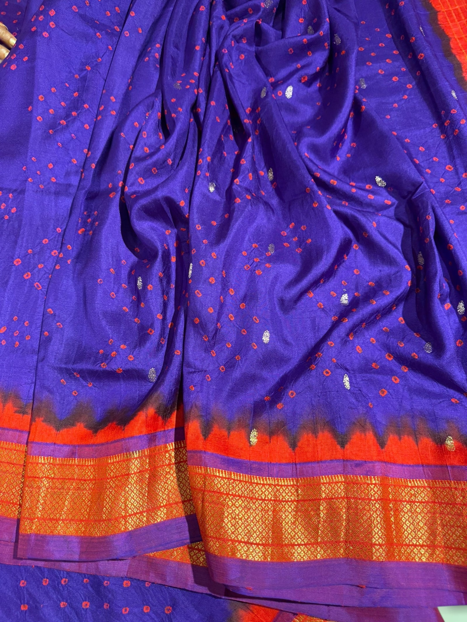 Pure handloom Bandhini paithani saree