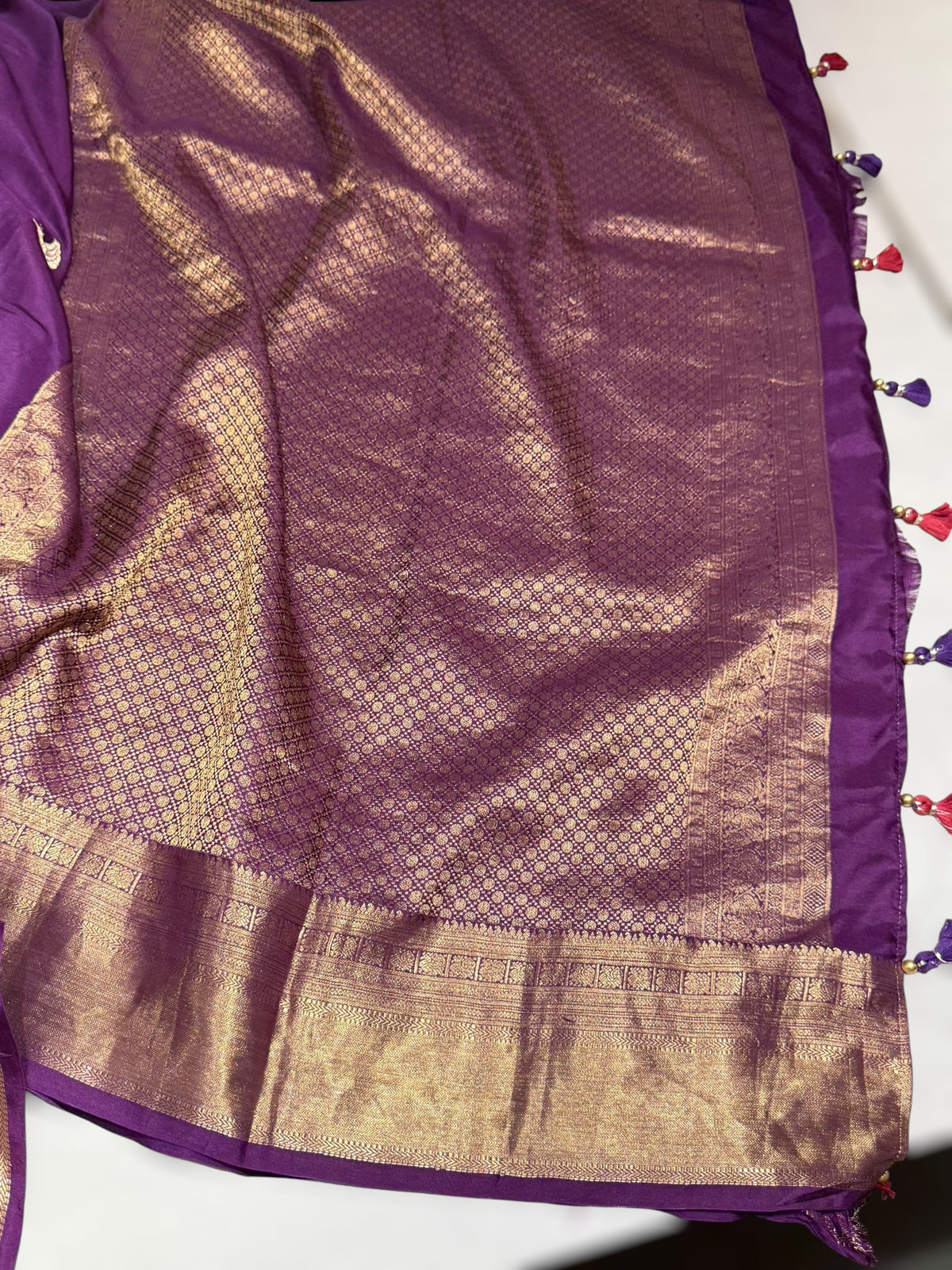 Brinjal Kanchi Soft Drape Saree