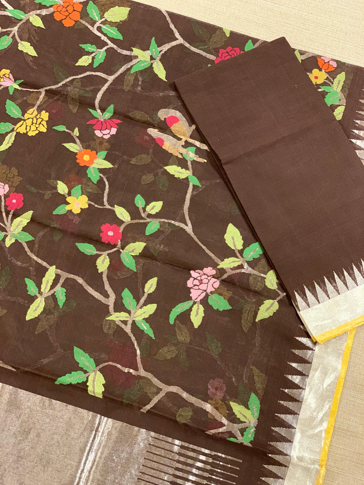 Ponduru Khadi Jamdani Suit Set