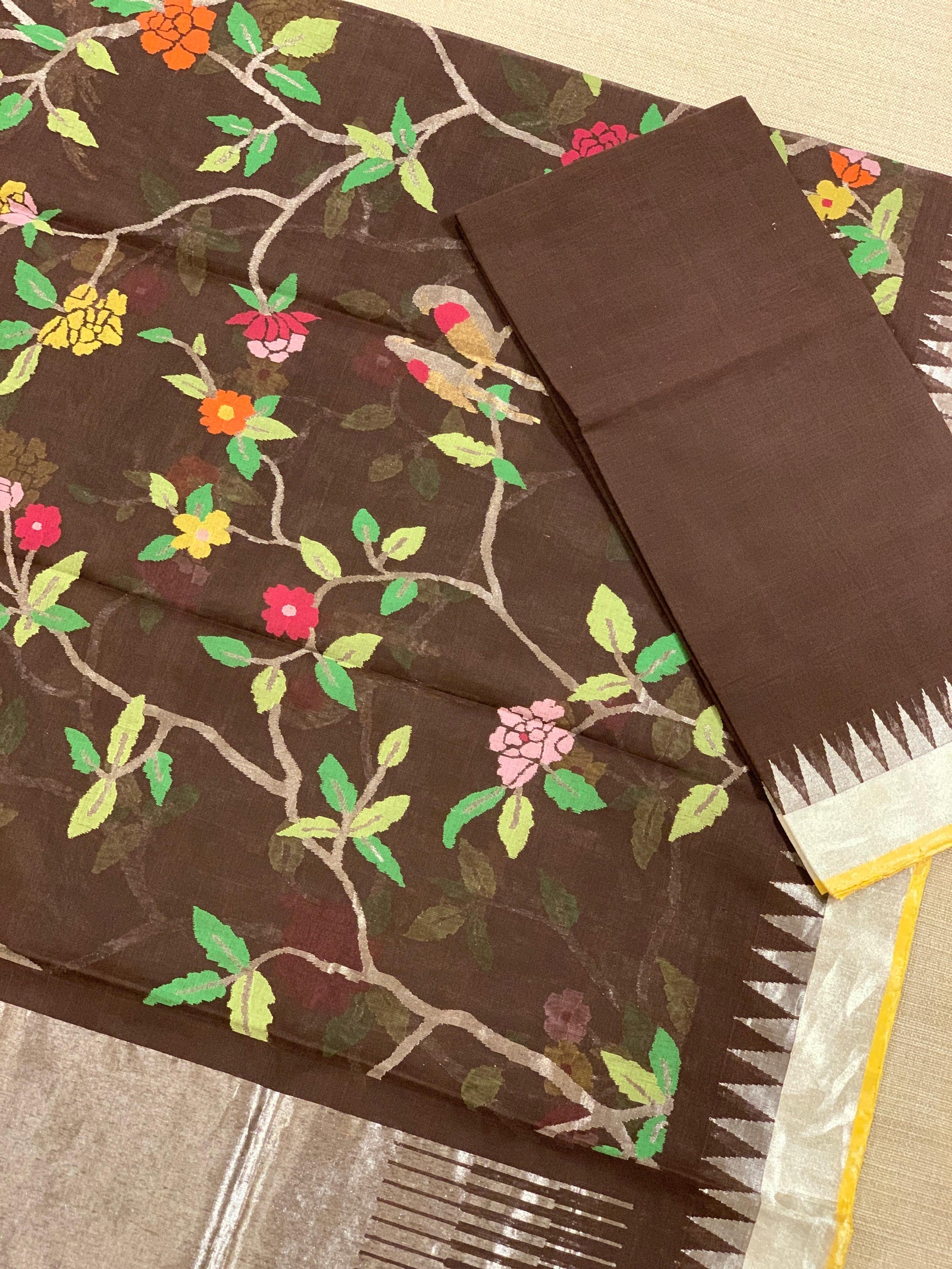 Ponduru Khadi Jamdani Suit Set