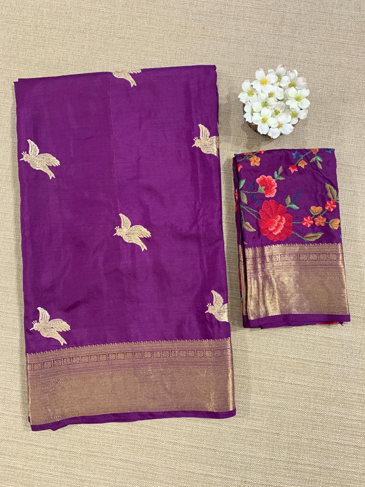 Brinjal Kanchi Soft Drape Saree