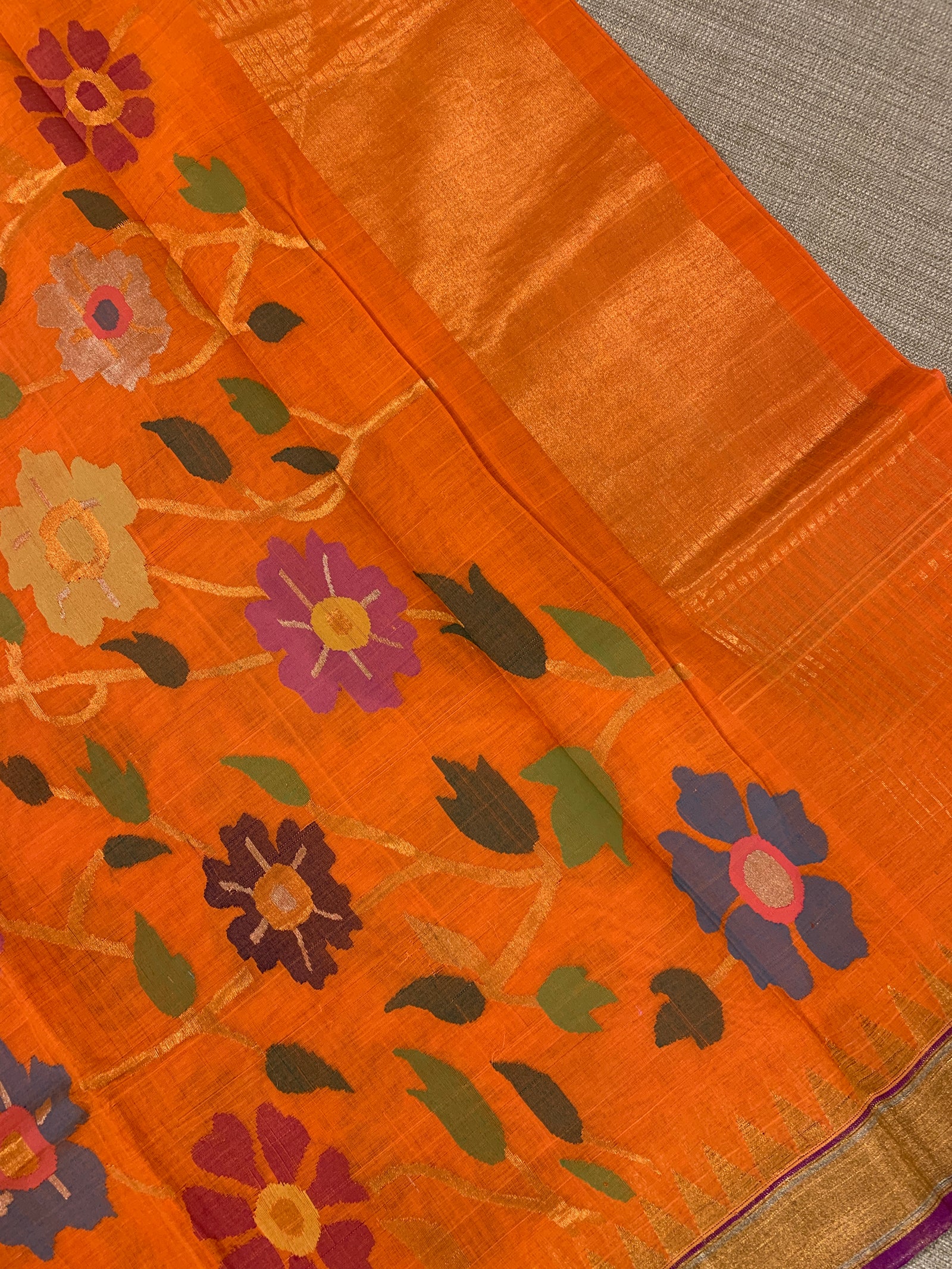Ponduru Khadi allover Jamdani woven Saree