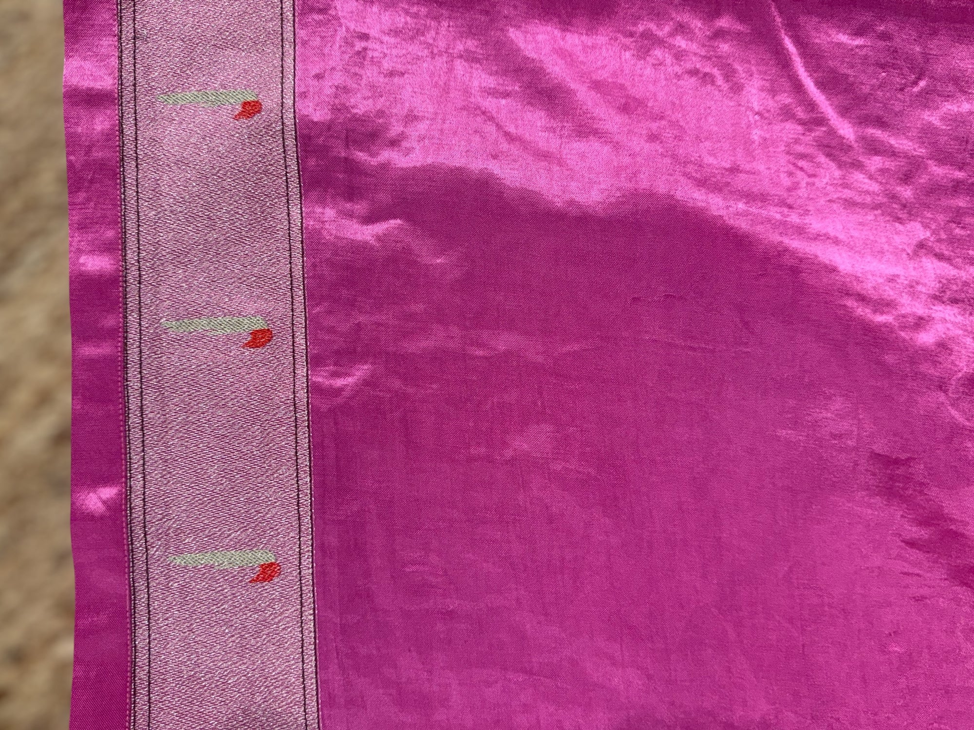 Light Rose Pink Organza Silk Saree With Jamdani Inspired Embroidery