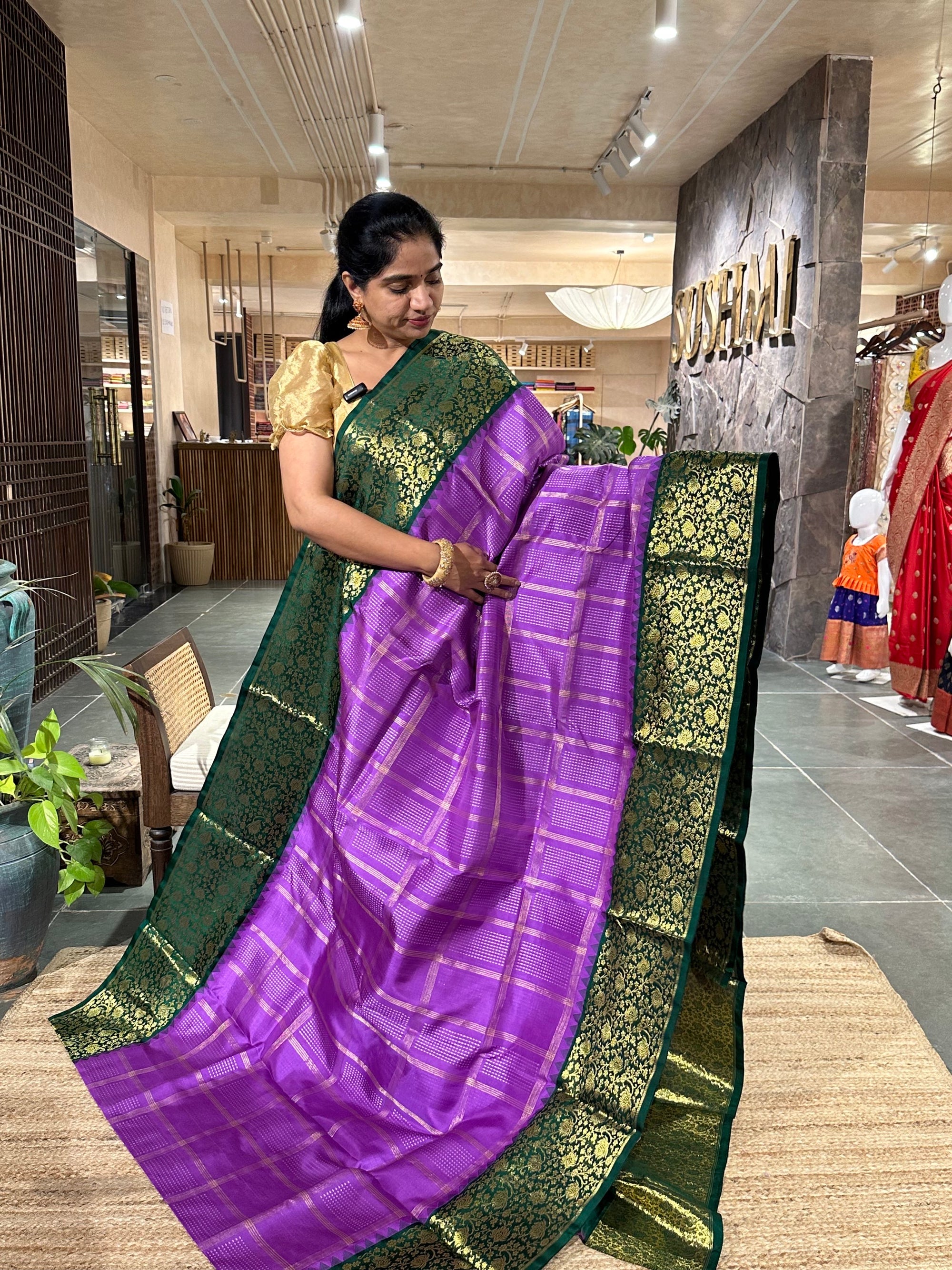 Venkatagiri Handloom Pure Silk Saree  with kuttu brocade border