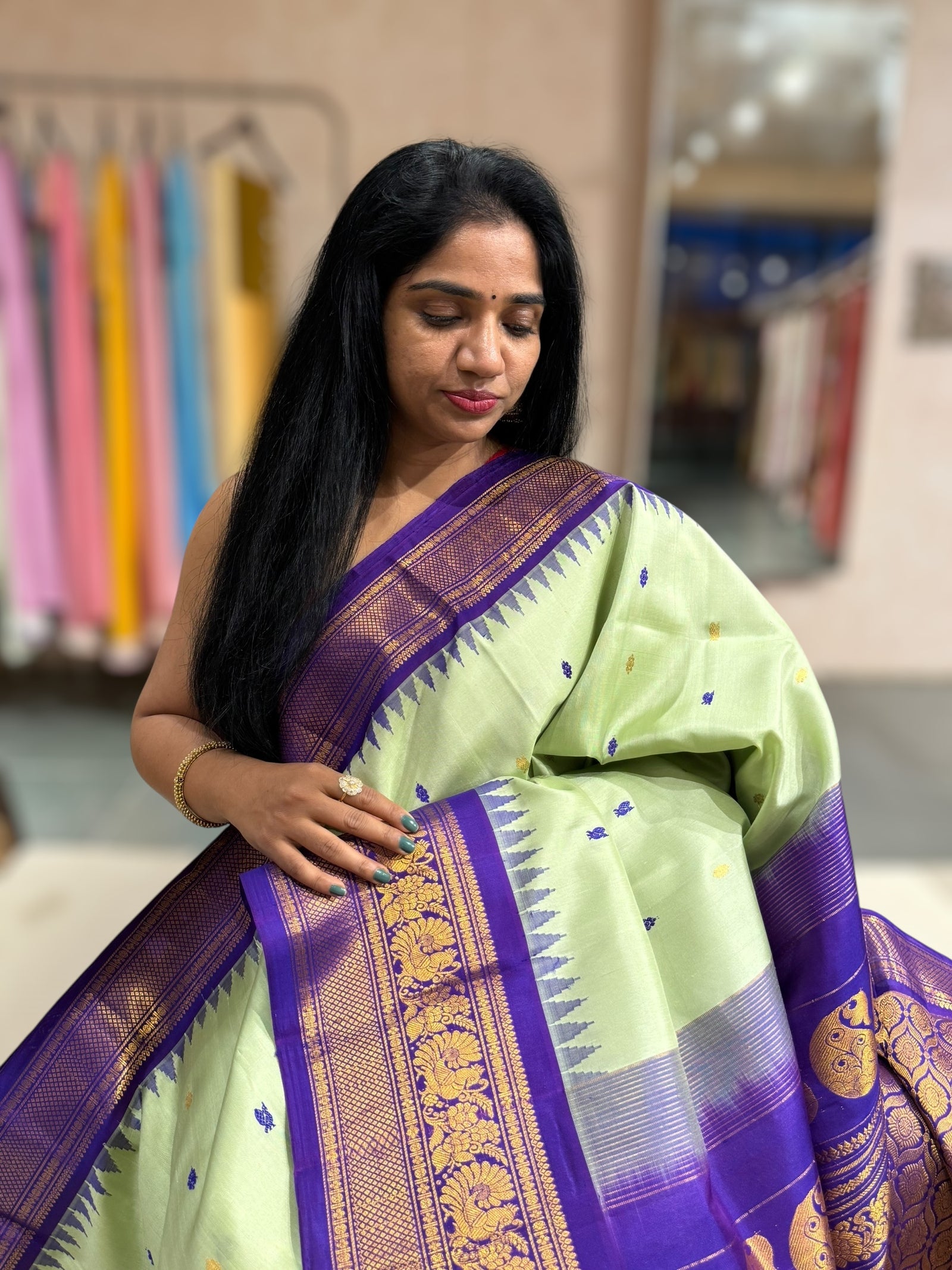 Vintage Gadwal Handloom Pure Silk Saree