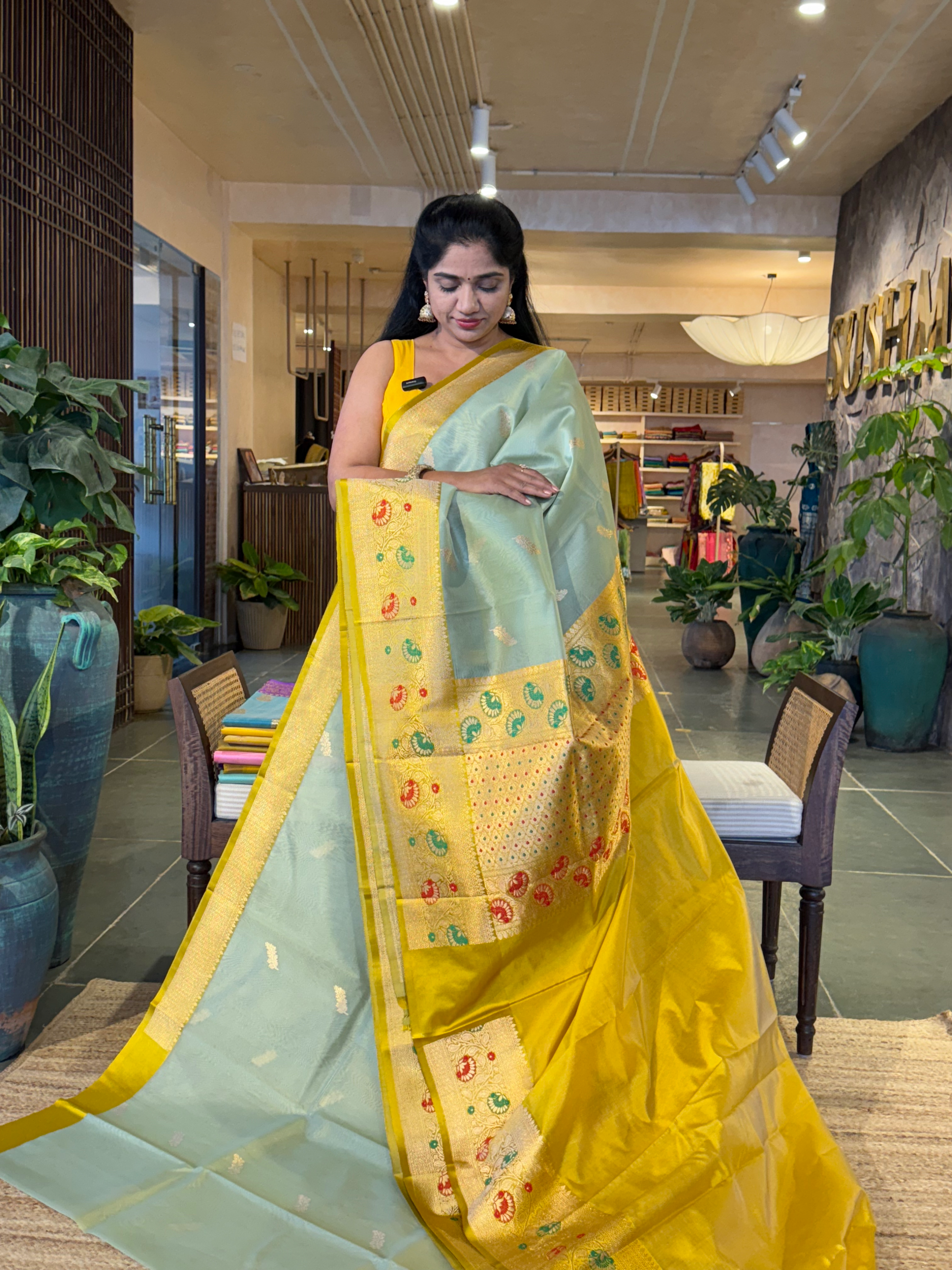 KBMA2203 : Banarasi Handloom Kora Silk Saree