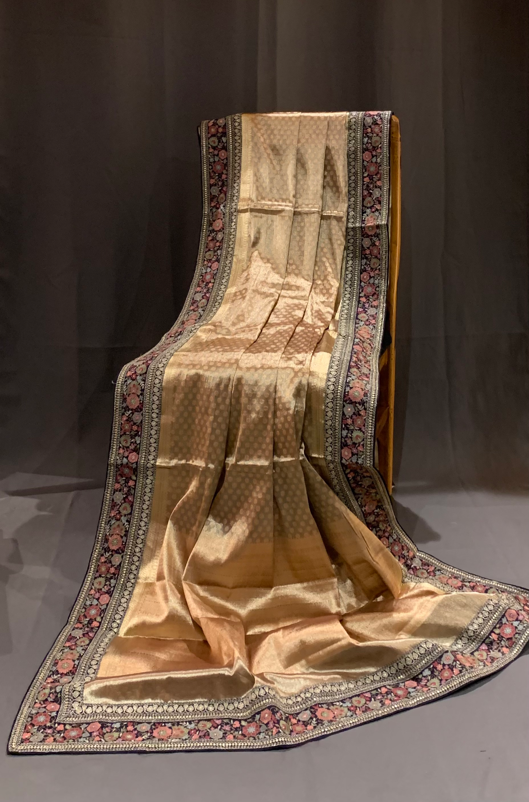 Pure Handloom Banarasi brocade Tissue Saree with Sabyasachi inspired borders