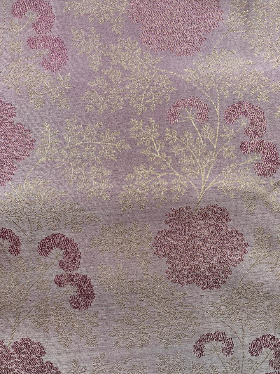 Lilac Pure  Kanchi Brocade Saree with Petite Point Embroidery