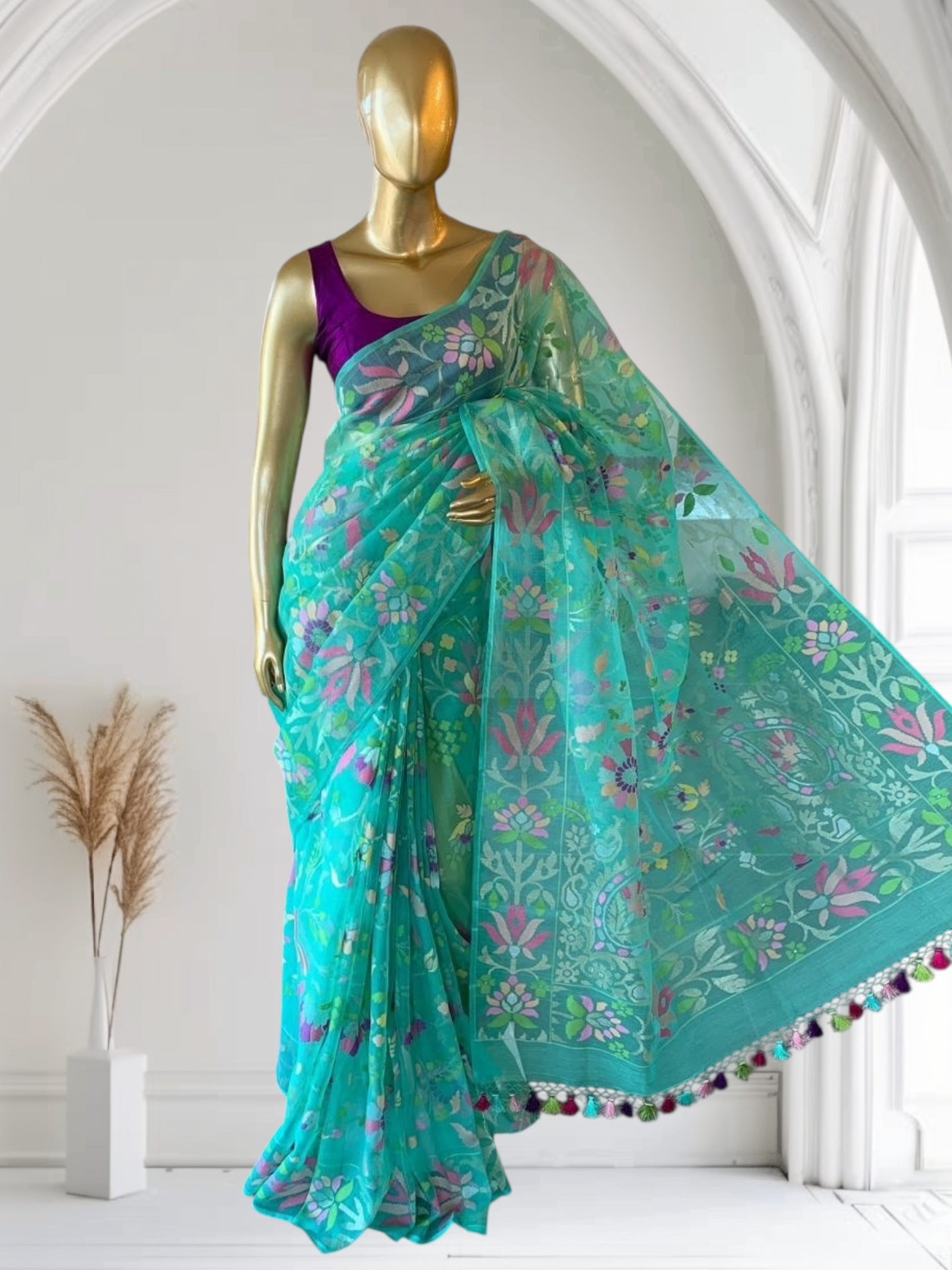 Real Zari Jamdani Saree