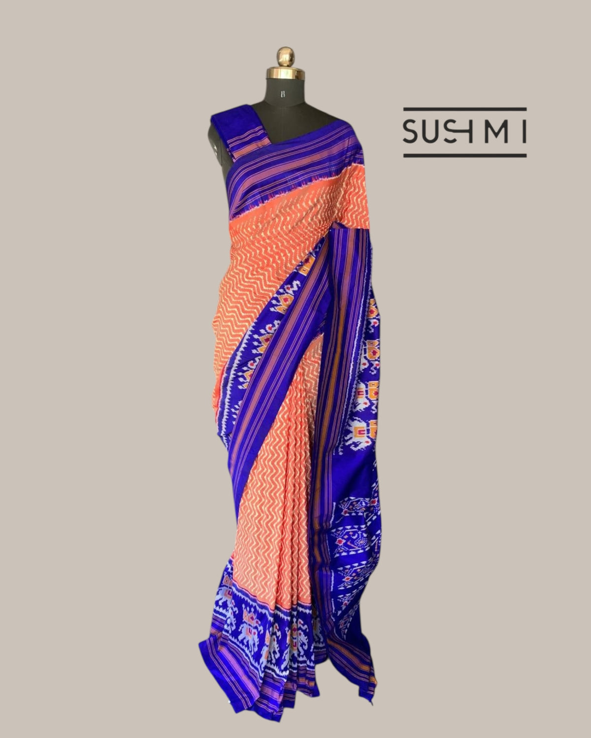 Pure Handloom Twill Ikkath Saree