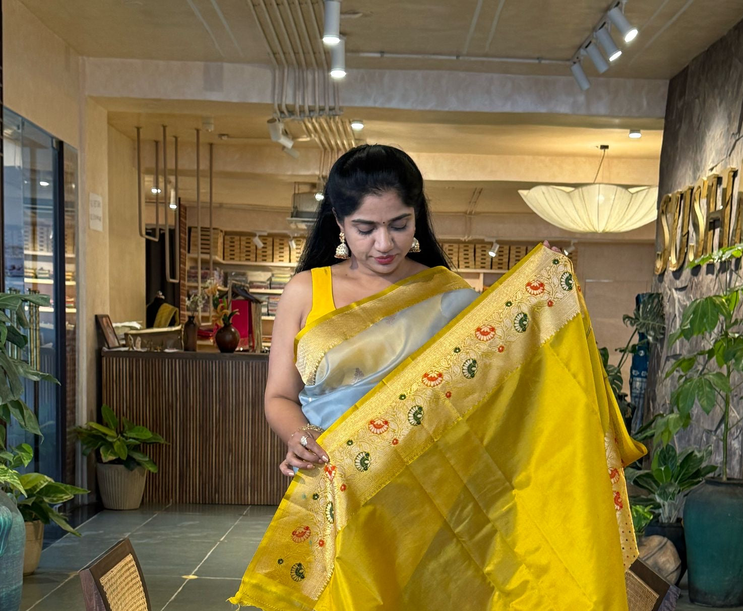 Kora Banarasi Silk Sarees with allover kaduwa woven motifs