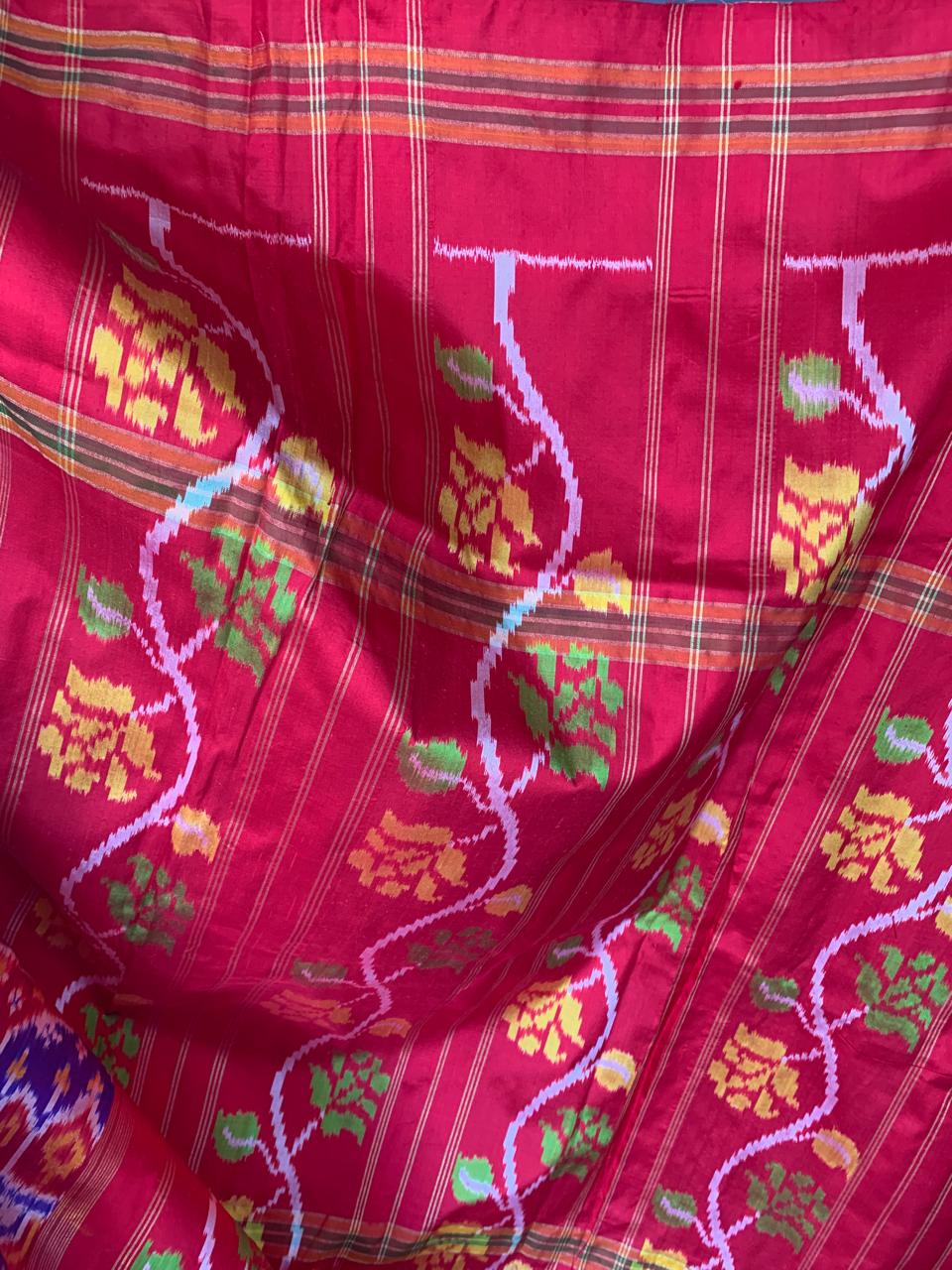 Pure Handloom Twill Ikkath Kanchi Saree