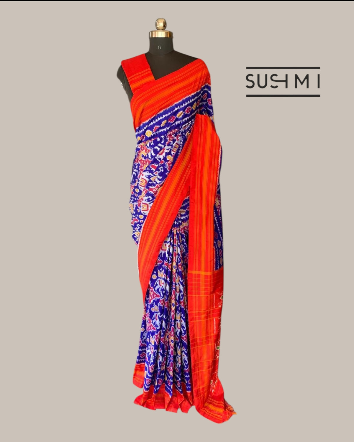 Pure Handloom Ikkath Patola Saree