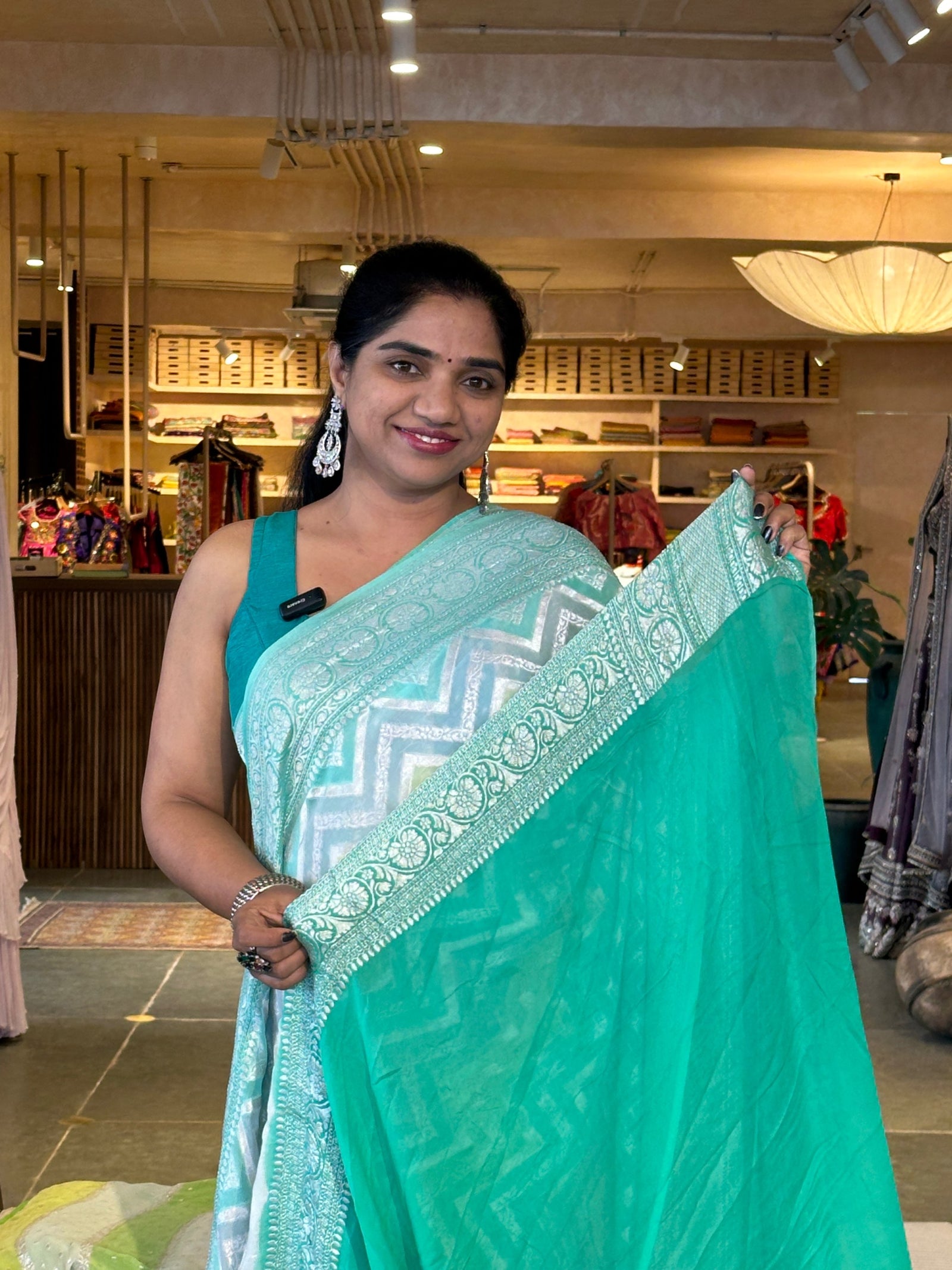 Pure banarasi handwoven khaddi goregette saree