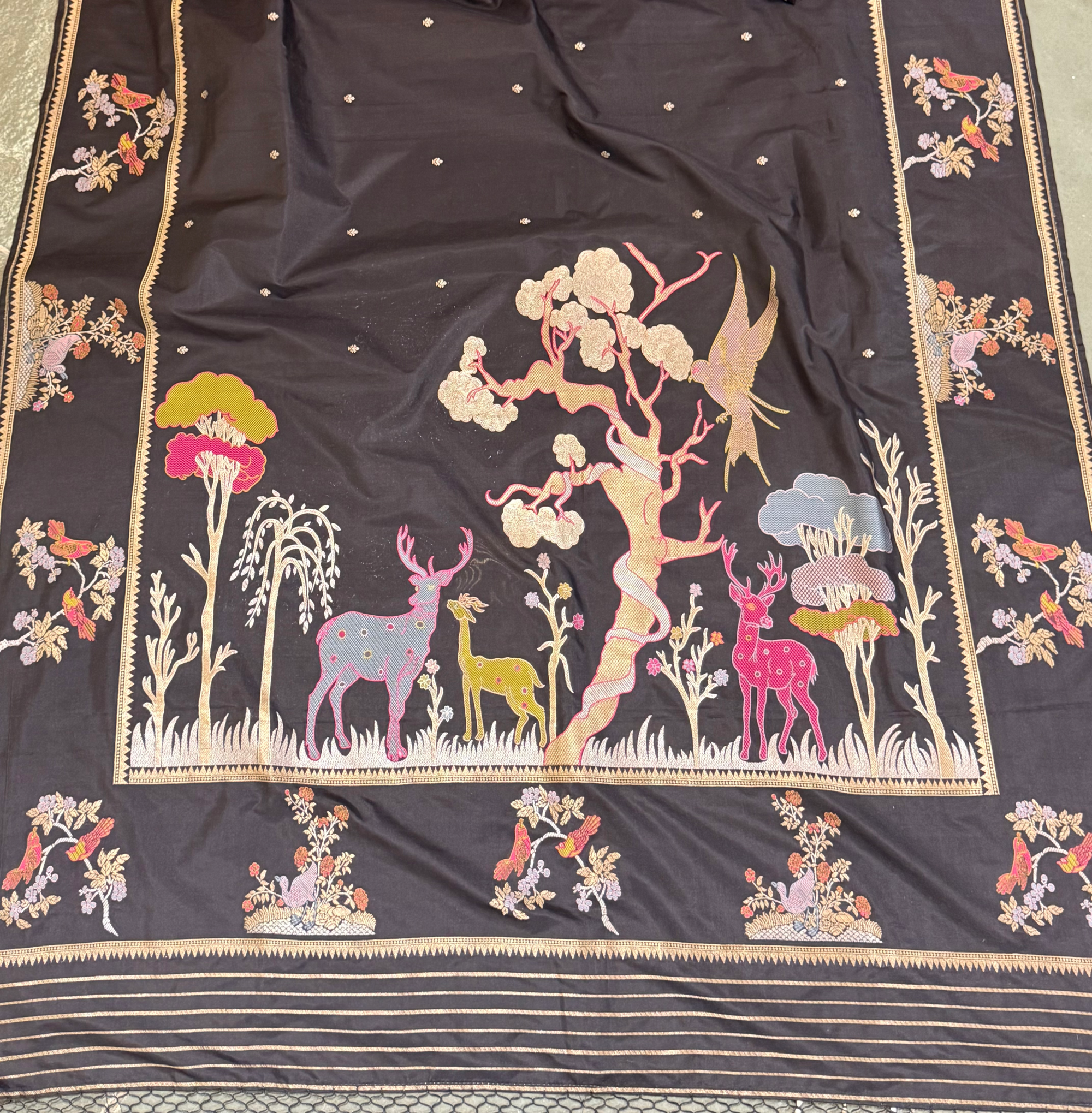 Black Designer Banarasi Silk Saree