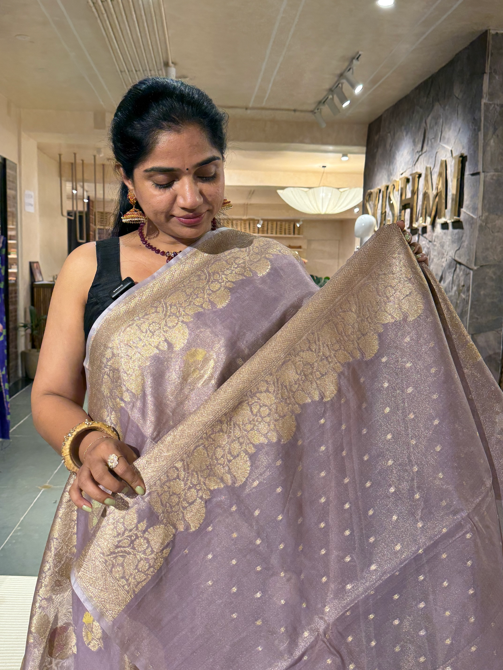 Mauve  Banarasi Tissue   Silk Saree