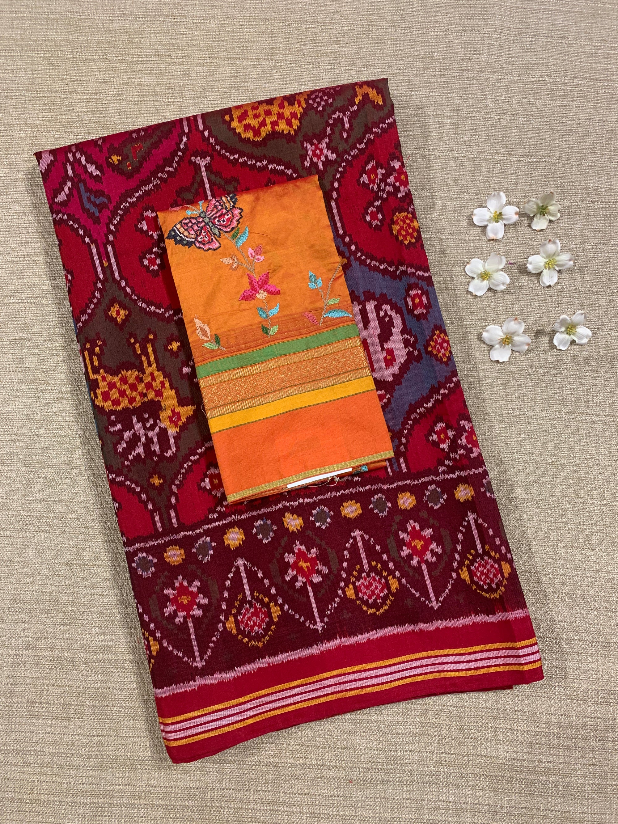 Multi Color Six Figure Patan Patola Saree
