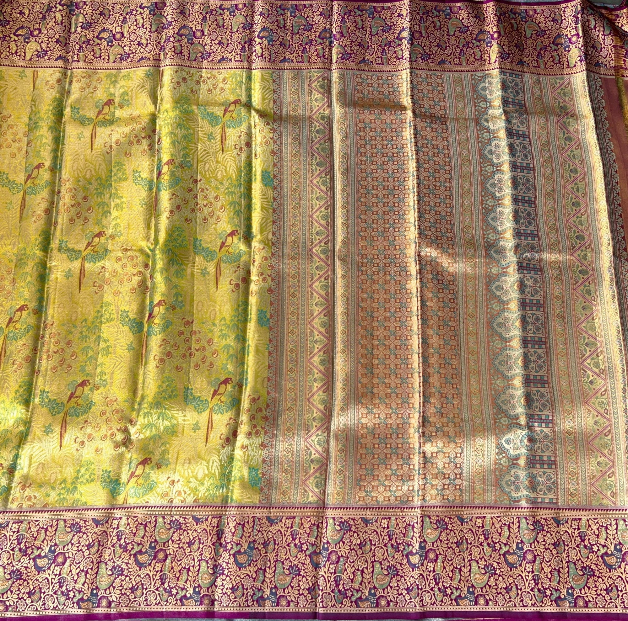 Kanchi Tissue Meenakari Saree