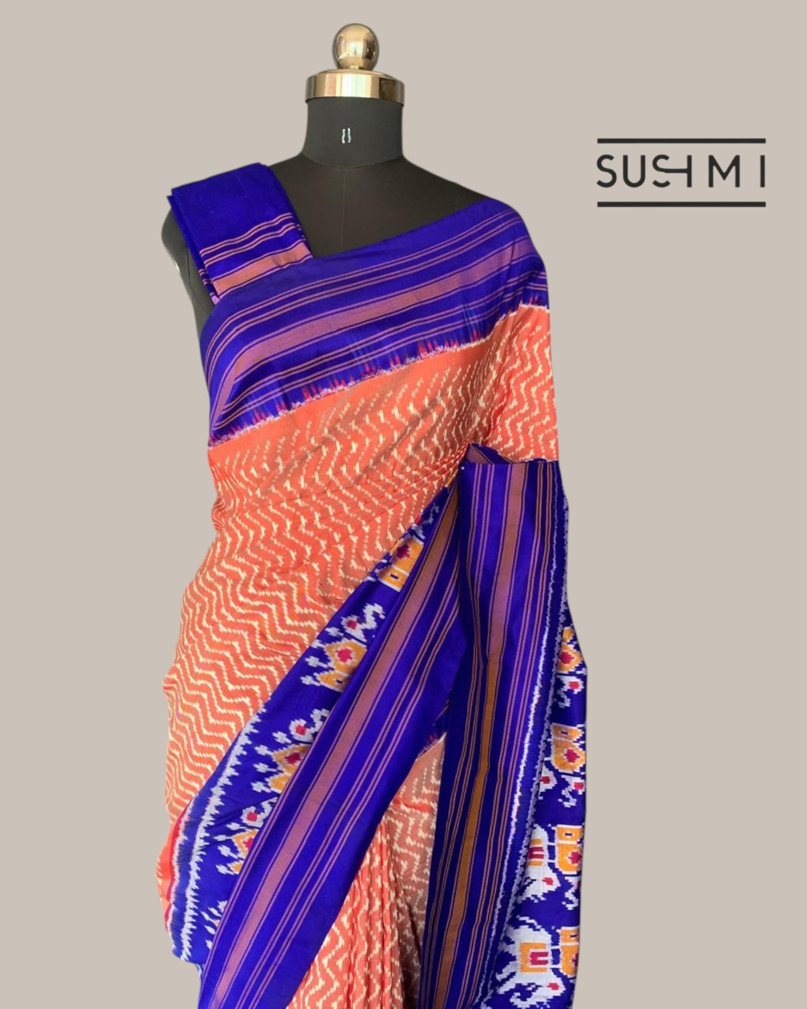 Pure Handloom Twill Ikkath Saree